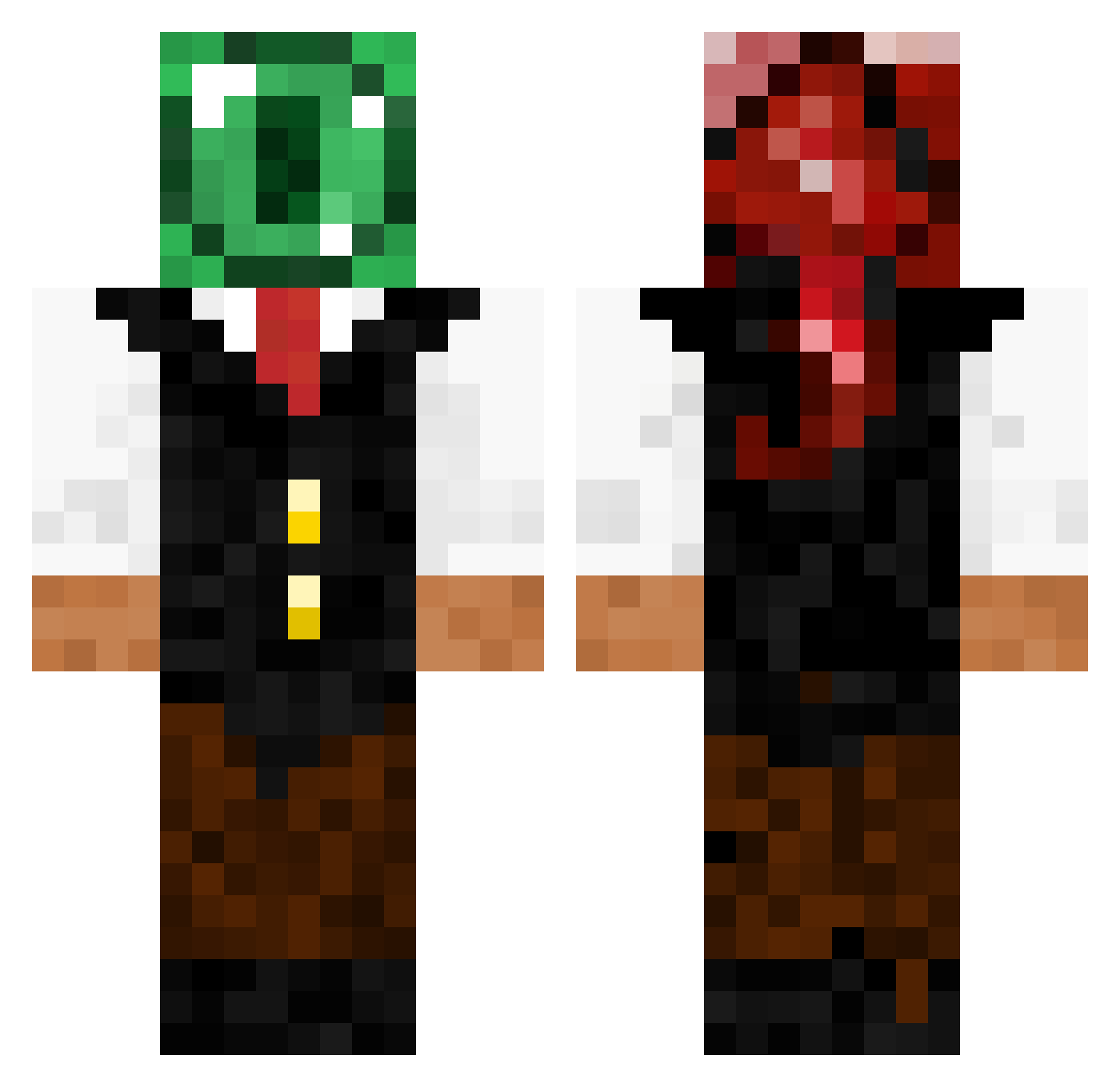 randomguyexe Minecraft skin, front and back view