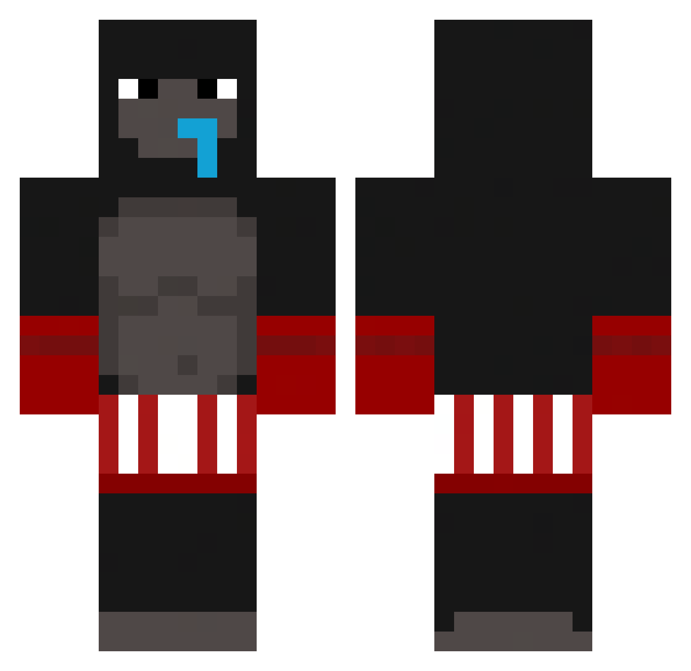 JeremBR Minecraft skin, front and back view