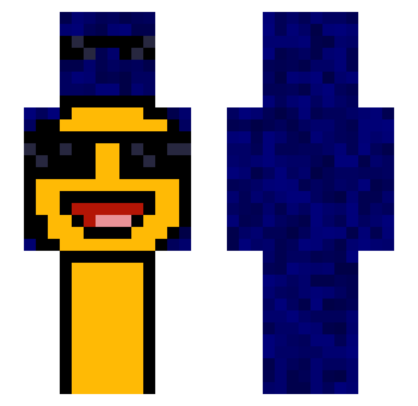 stonyattic Minecraft skin, front and back view