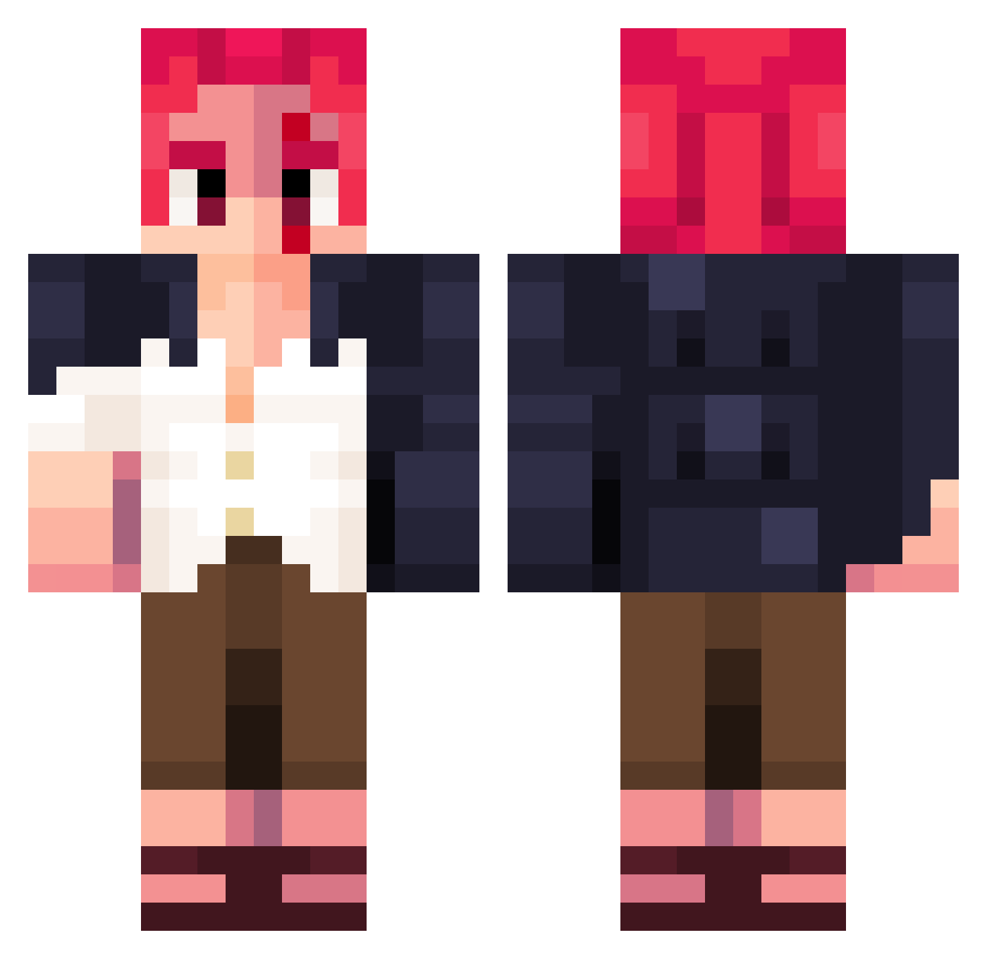 Zaylian_Drakon Minecraft skin, front and back view