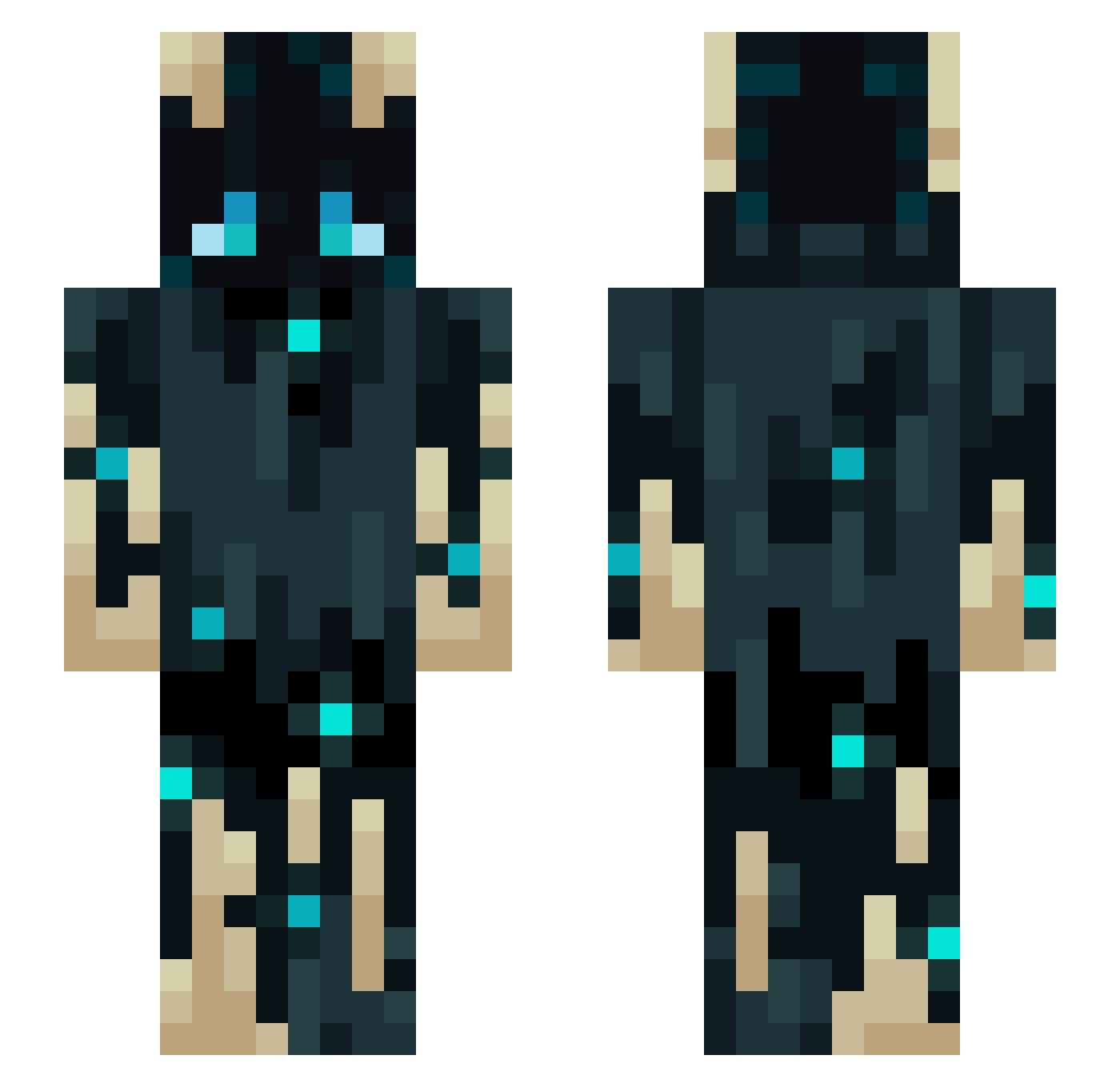 kao6in Minecraft skin, front and back view
