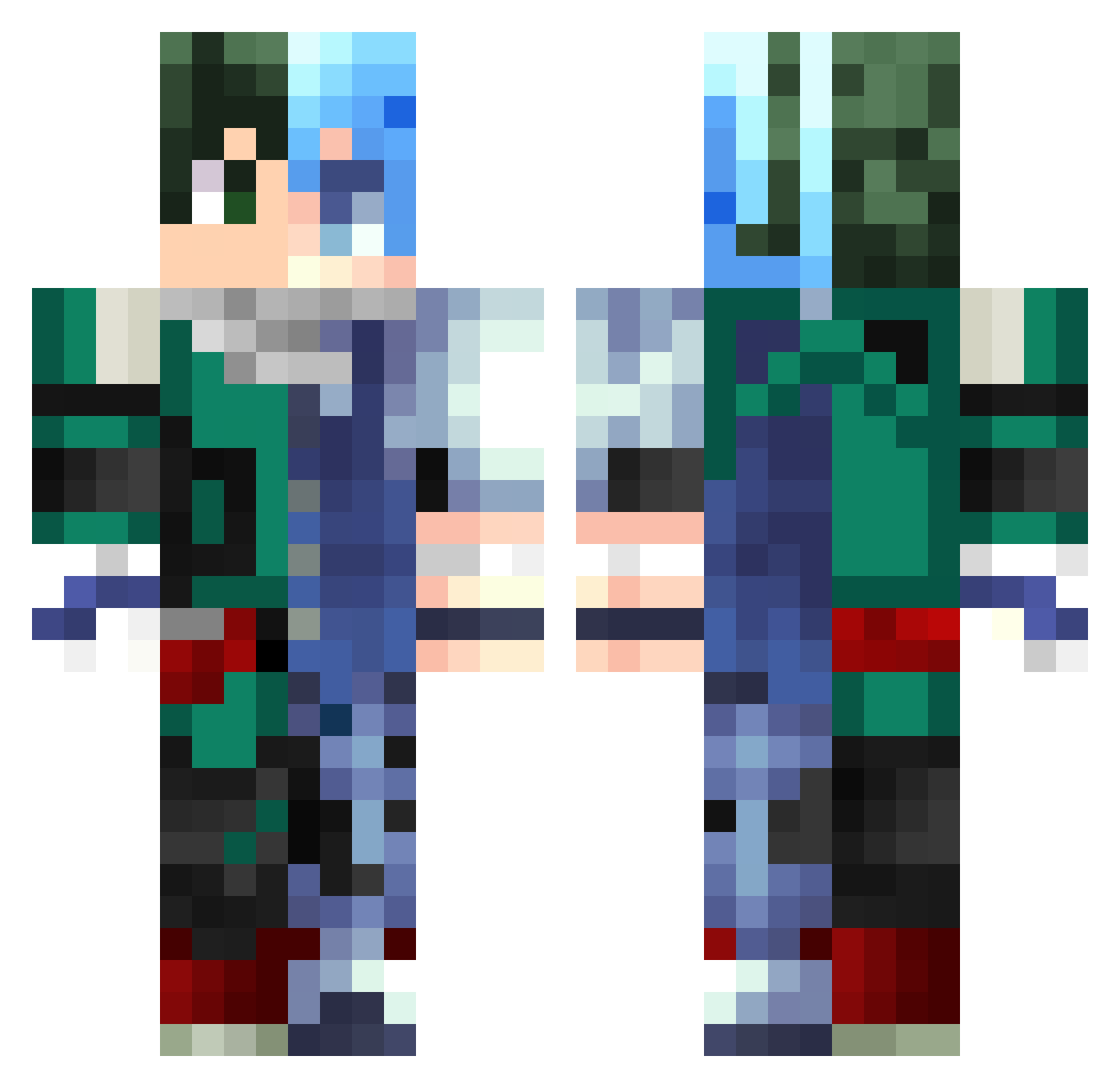 GustavinYaoYao Minecraft skin, front and back view