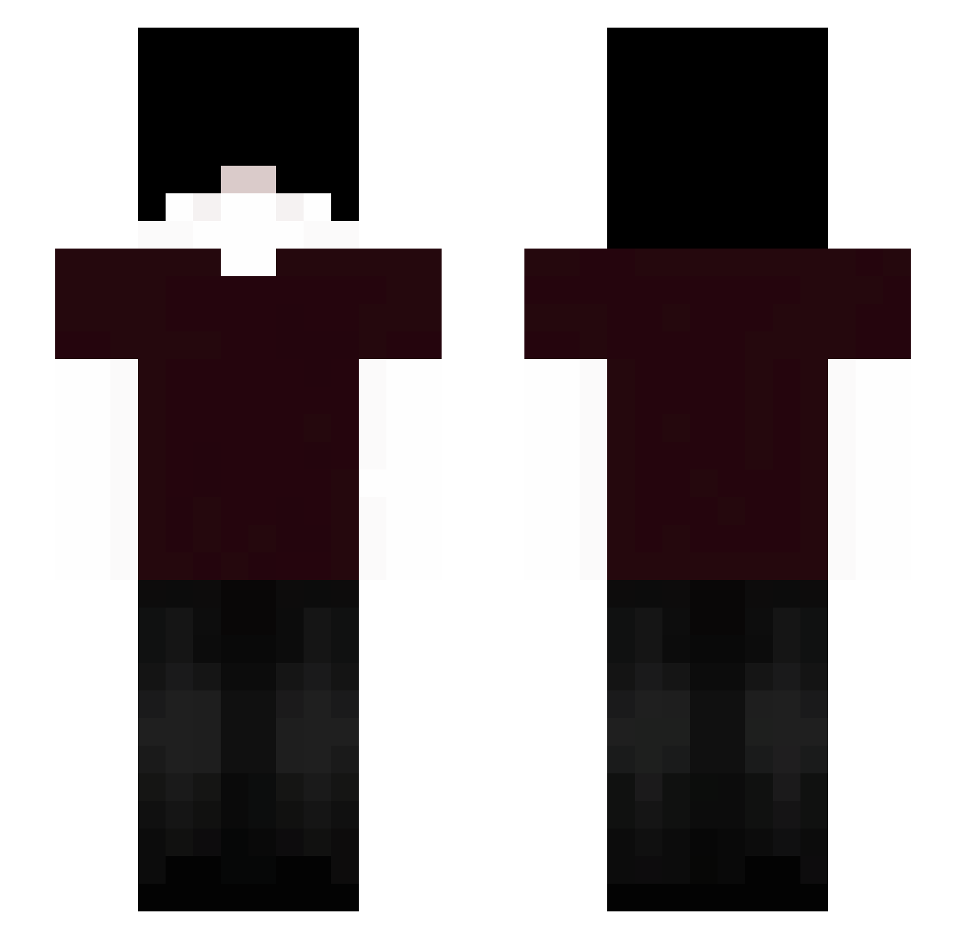 TheLaStevee Minecraft skin, front and back view