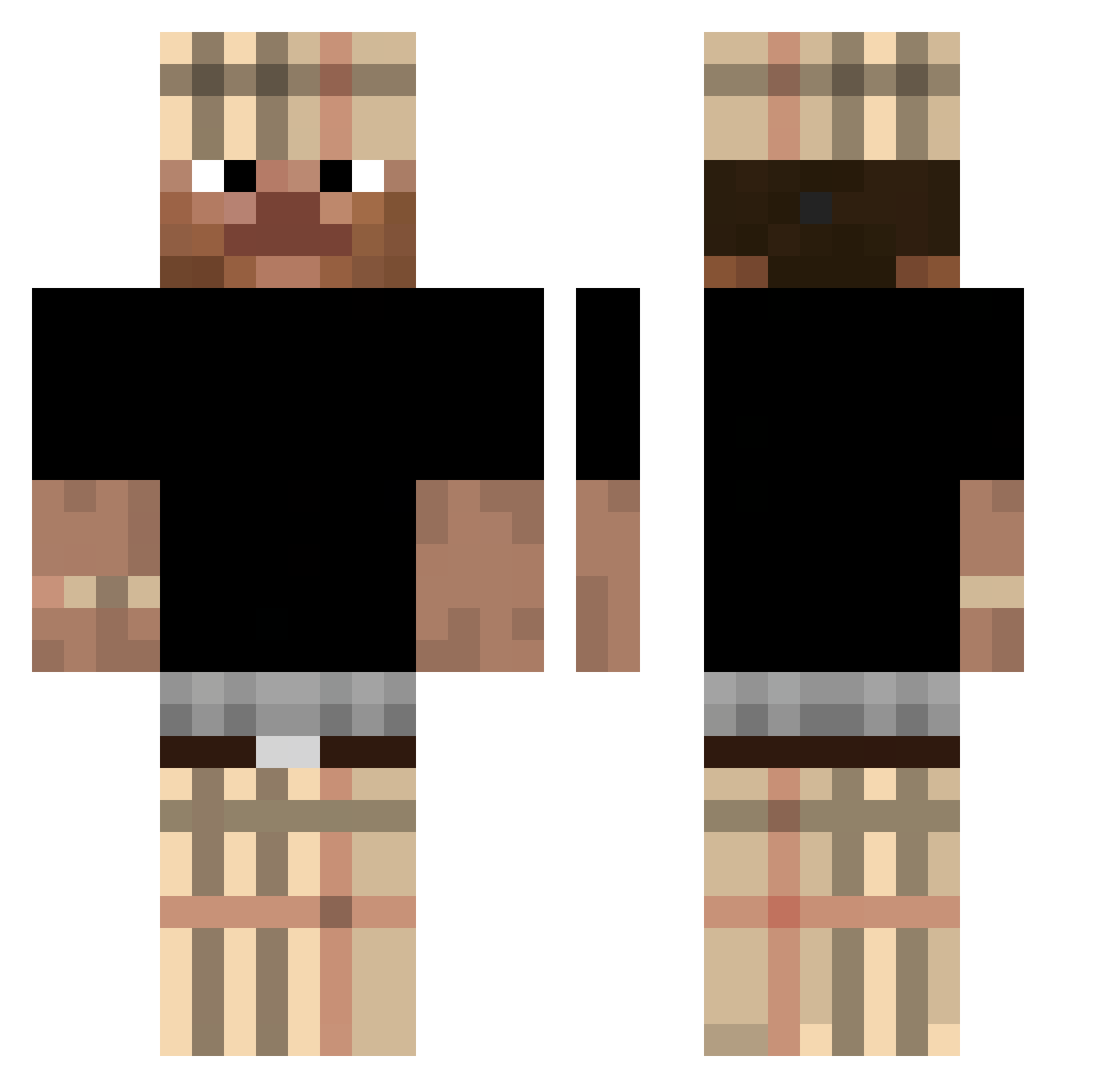 LilBBoomer Minecraft skin, front and back view