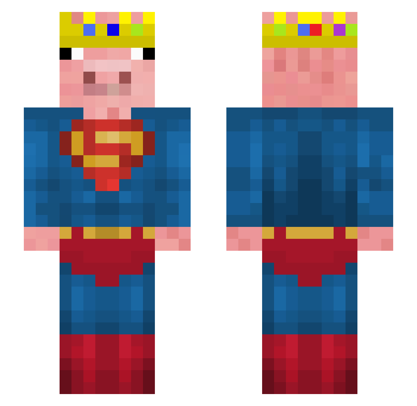 __PigGod__ Minecraft skin, front and back view