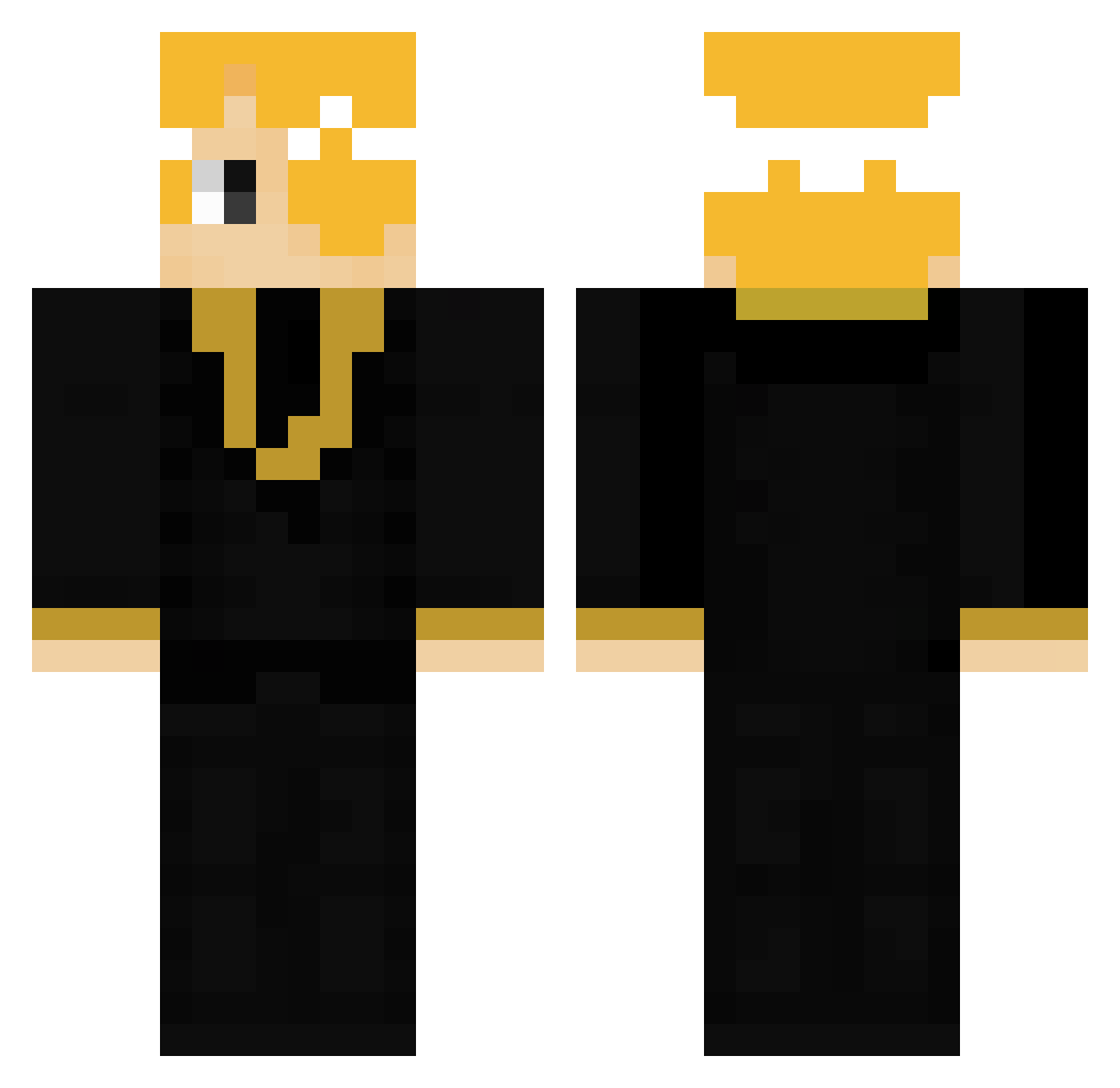 SebitaxGood Minecraft skin, front and back view