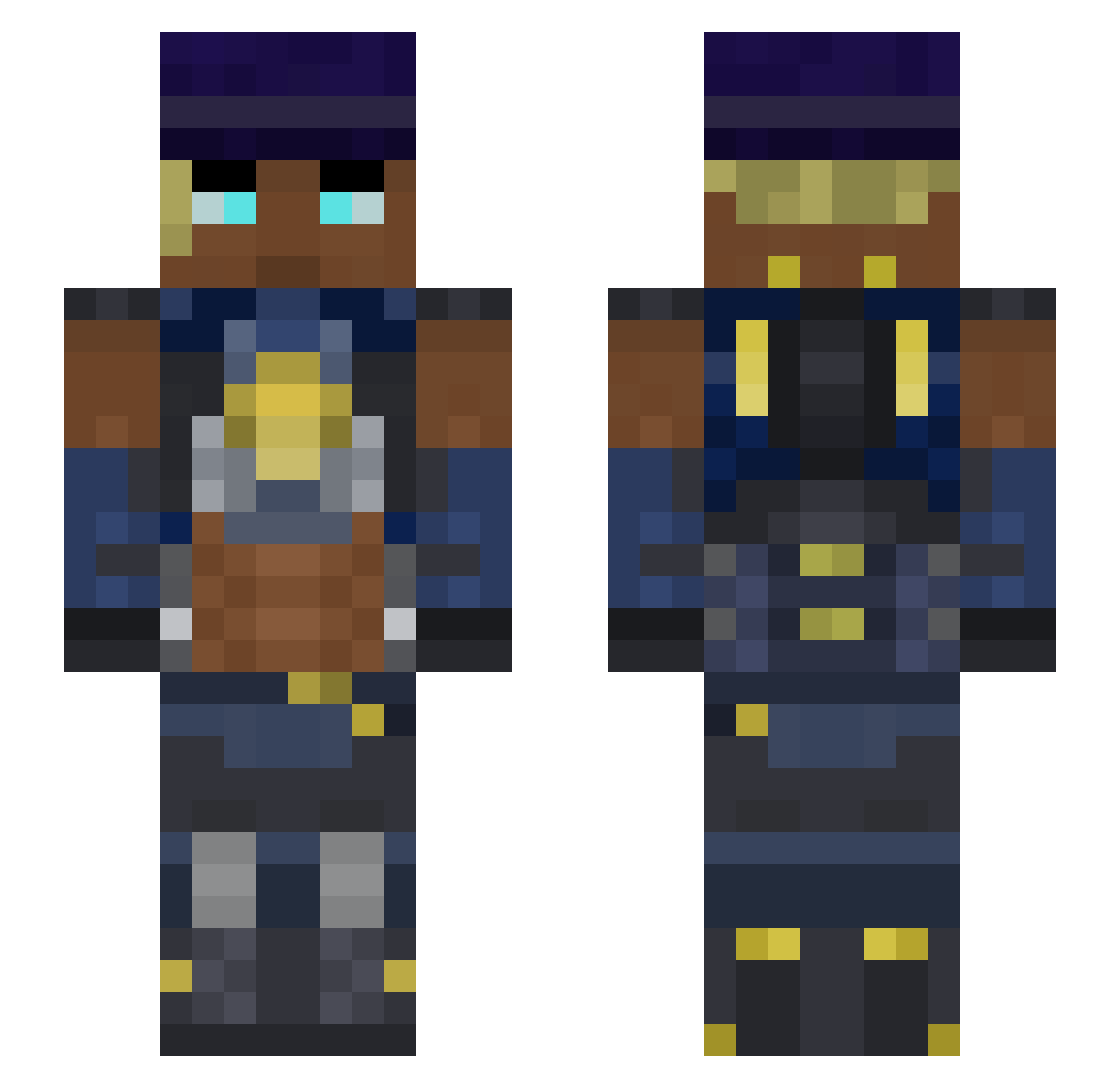 datguynats Minecraft skin, front and back view