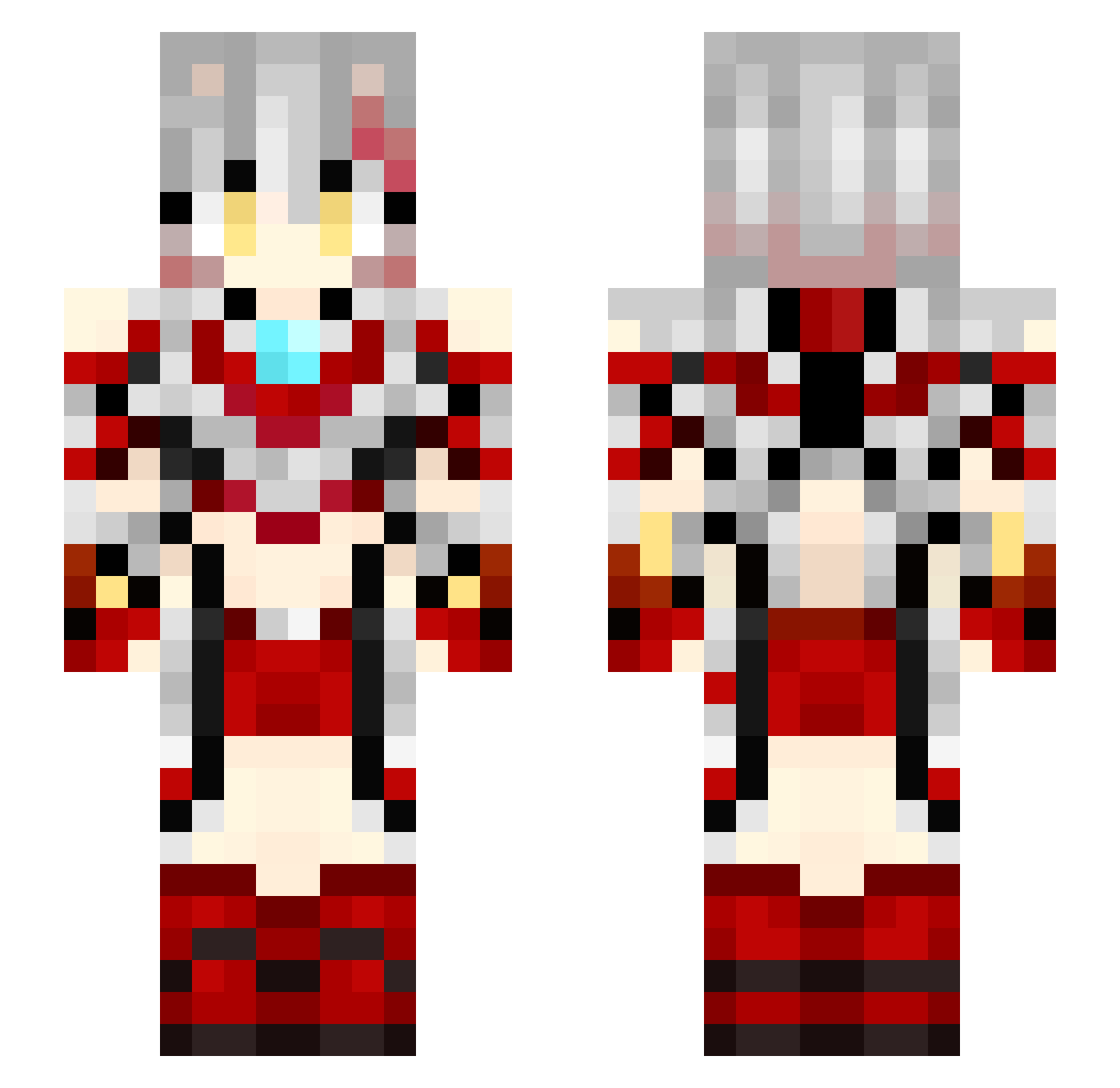 lintuo Minecraft skin, front and back view