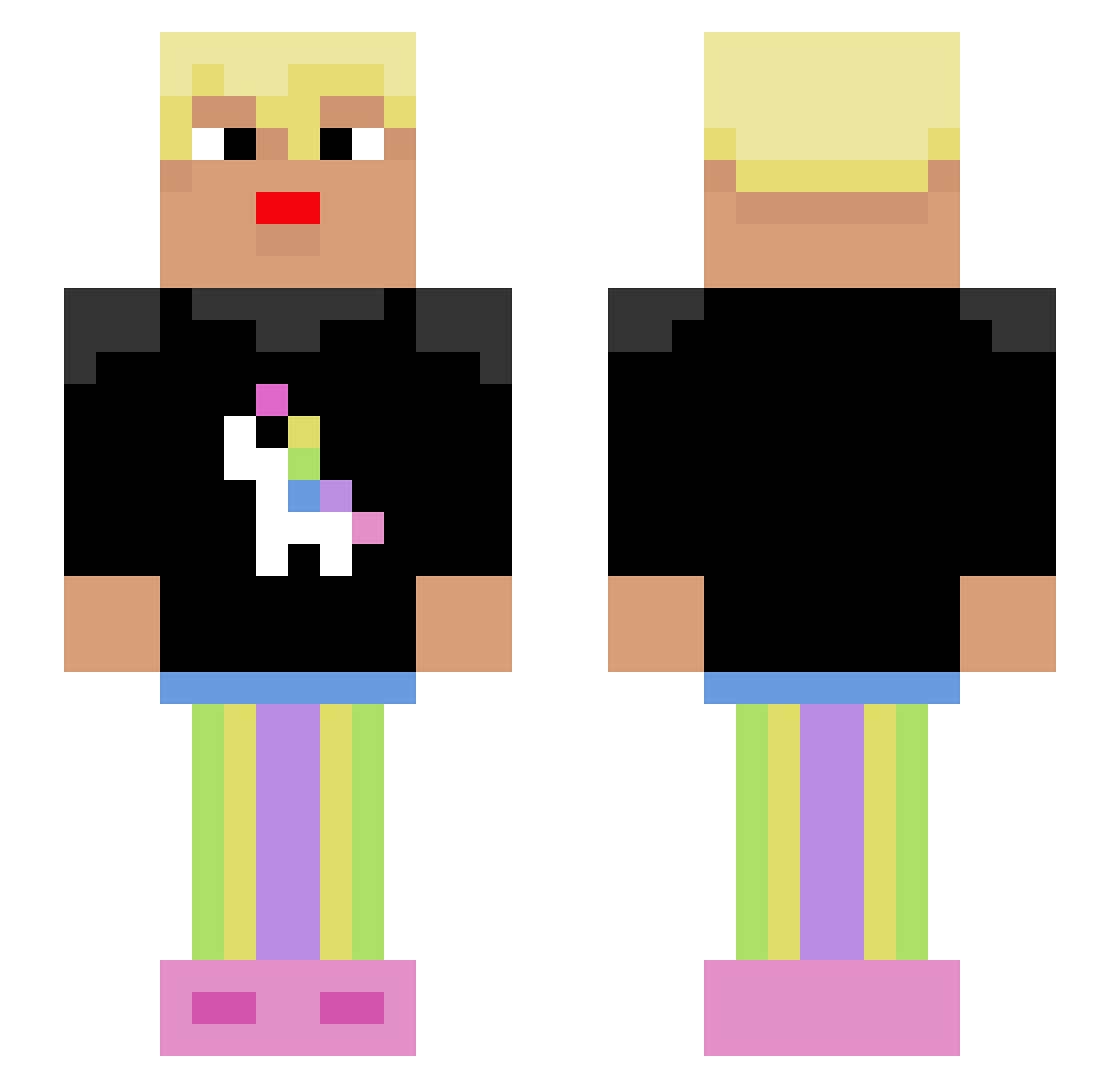 Sutechh Minecraft skin, front and back view