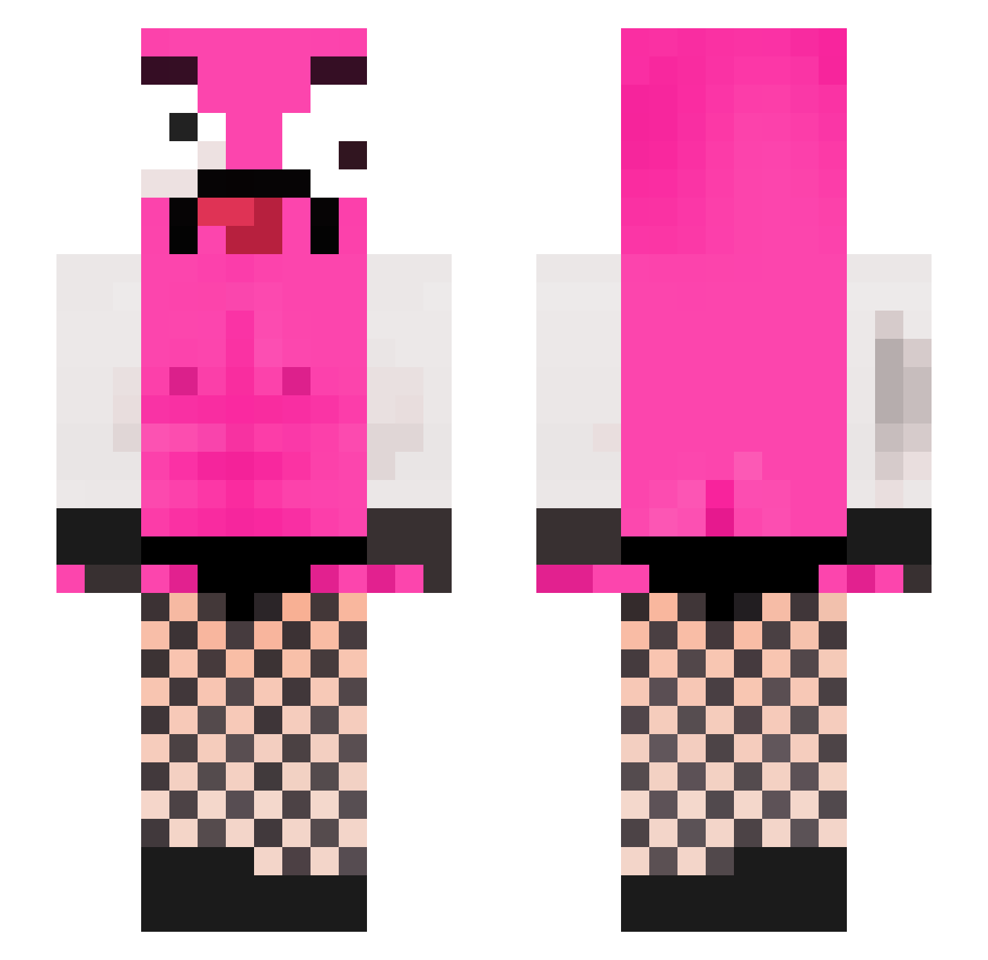 NamJik Minecraft skin, front and back view