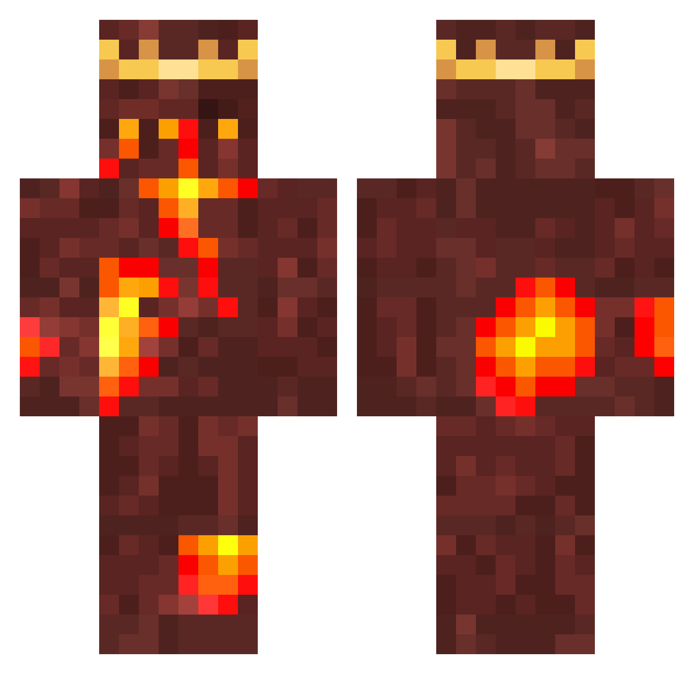 Huskybababoon Minecraft skin, front and back view