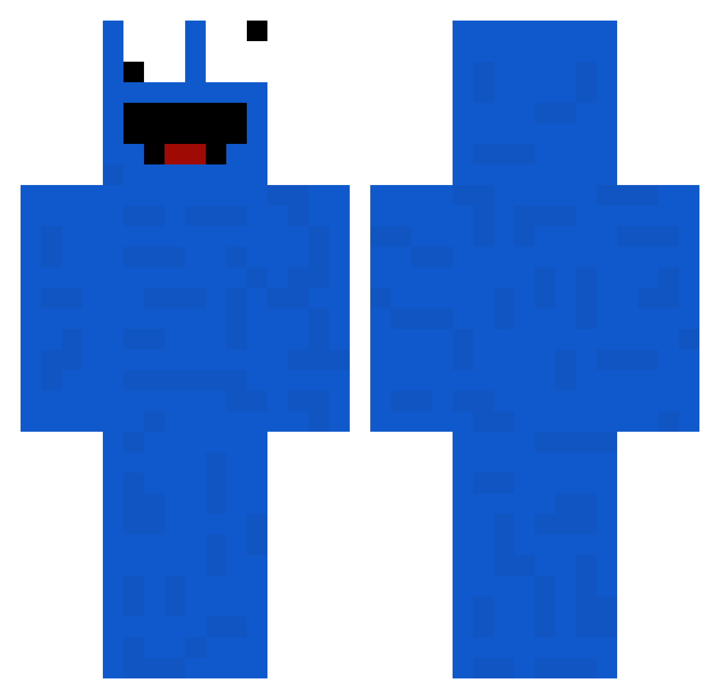 tumevoiz Minecraft skin, front and back view