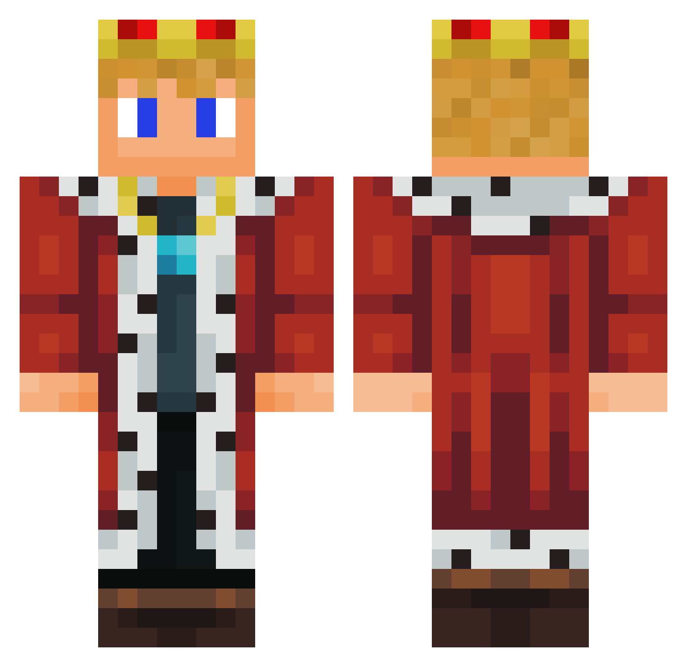 GamerBoy_Fabi Minecraft skin, front and back view