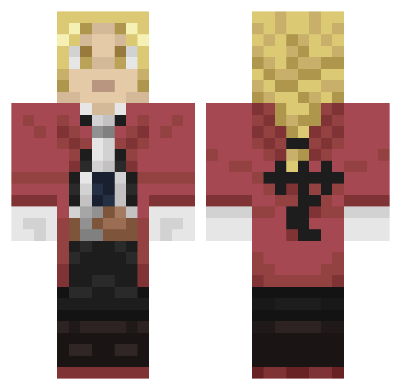 Mabrisus Minecraft skin, front and back view