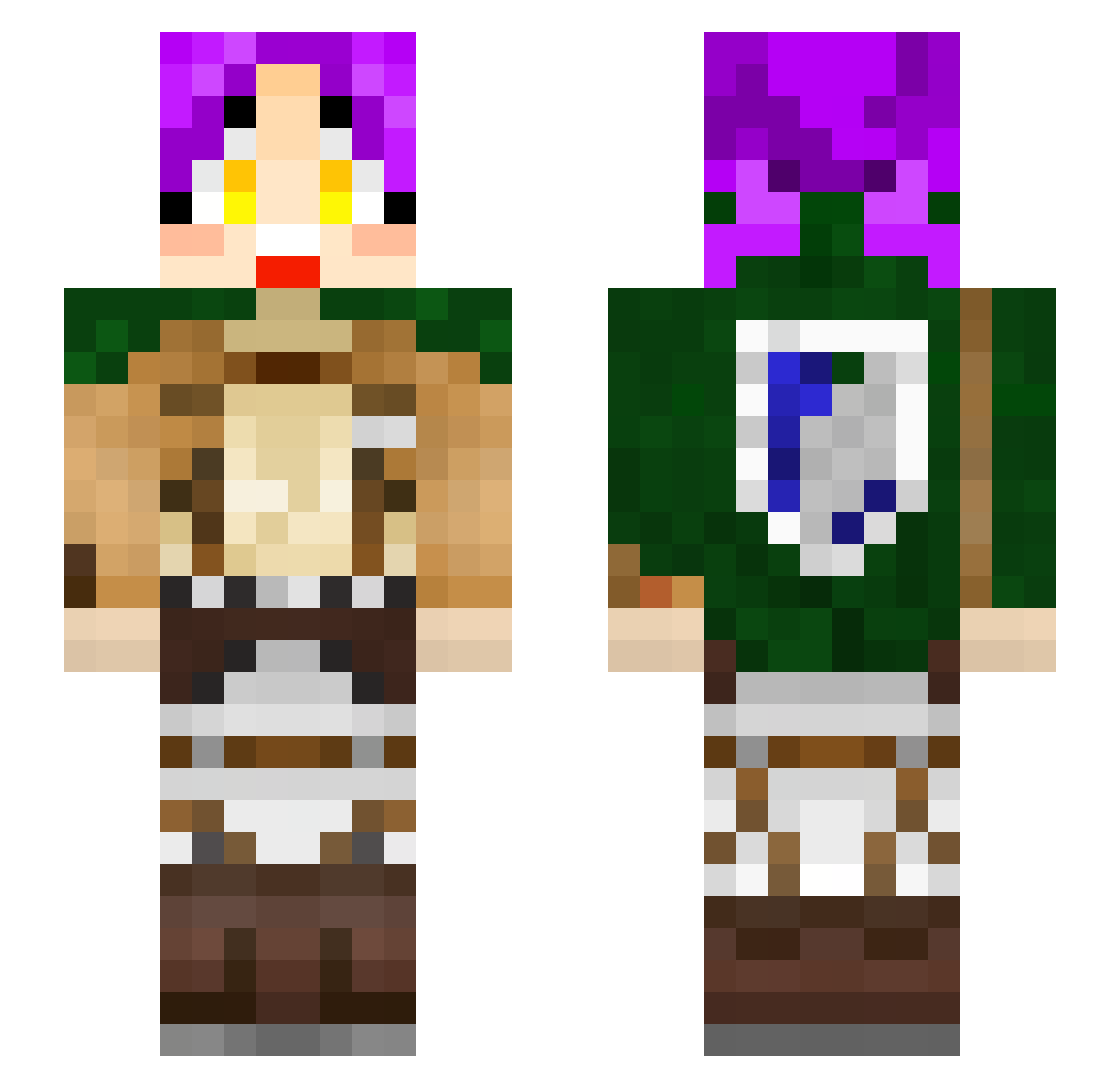 StormyCross00 Minecraft skin, front and back view