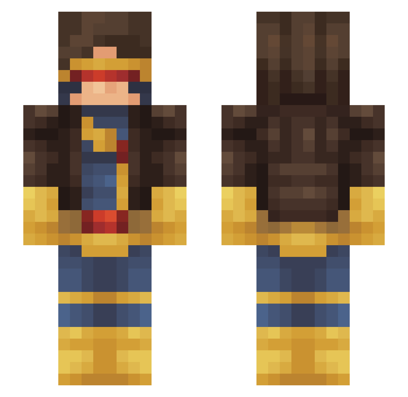 Darien_ Minecraft skin, front and back view