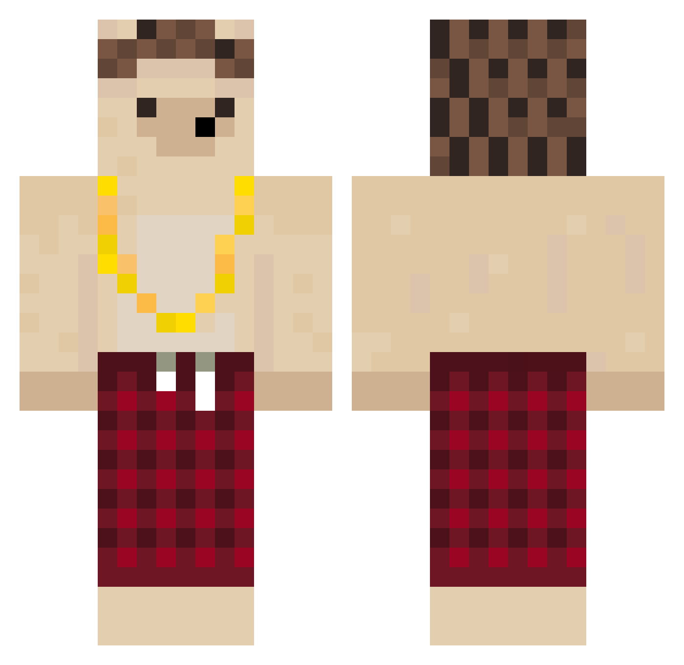 Master_box Minecraft skin, front and back view