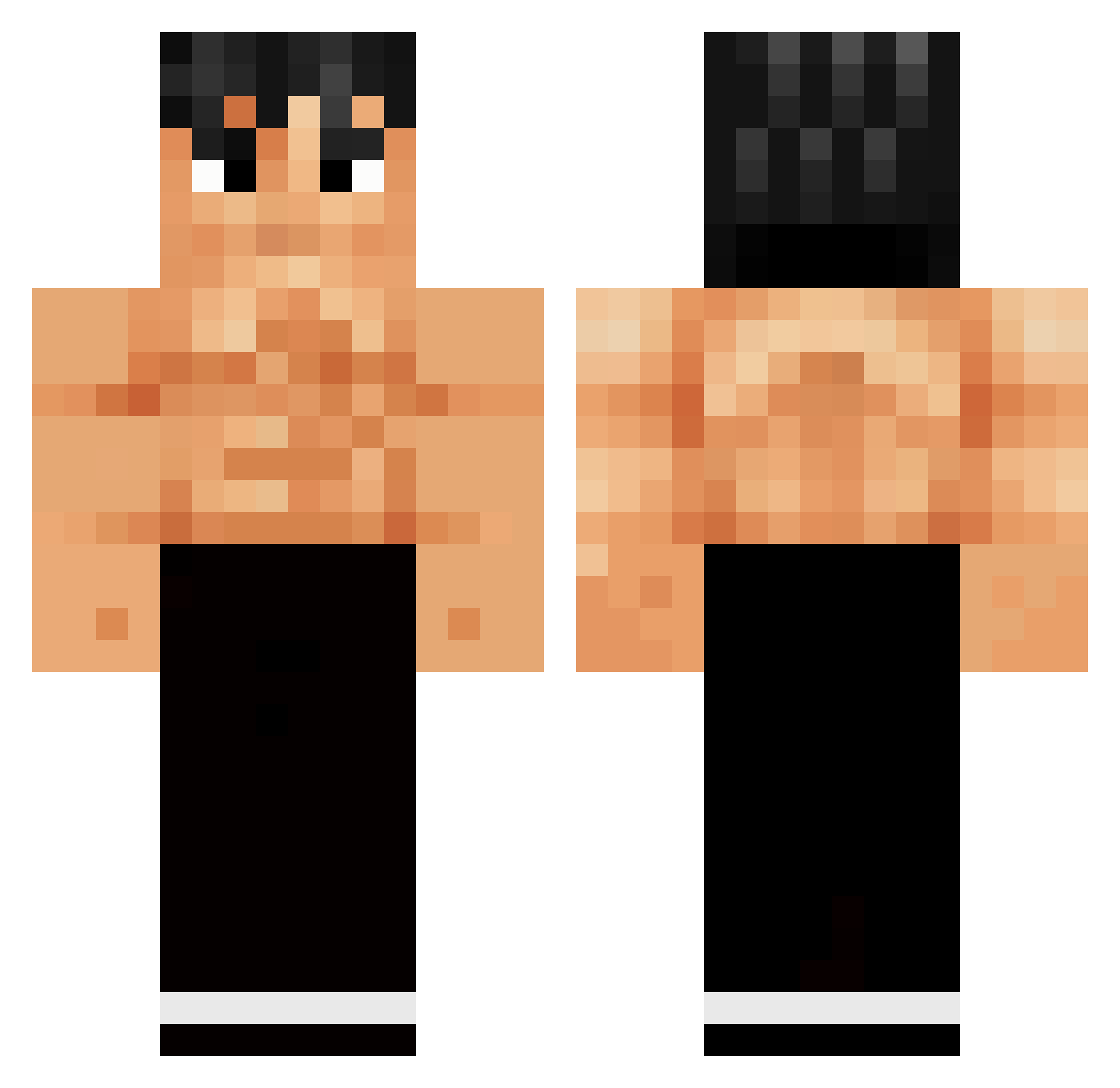 05564 Minecraft skin, front and back view