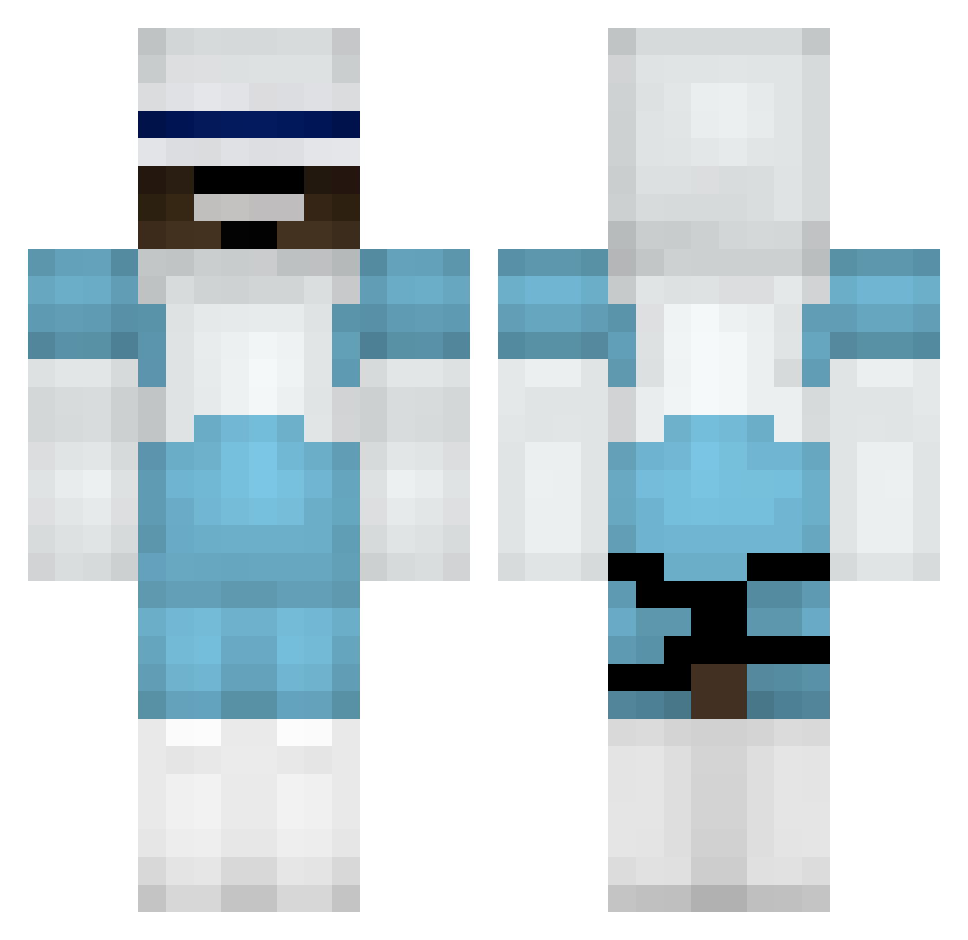 Kalamitoch Minecraft skin, front and back view
