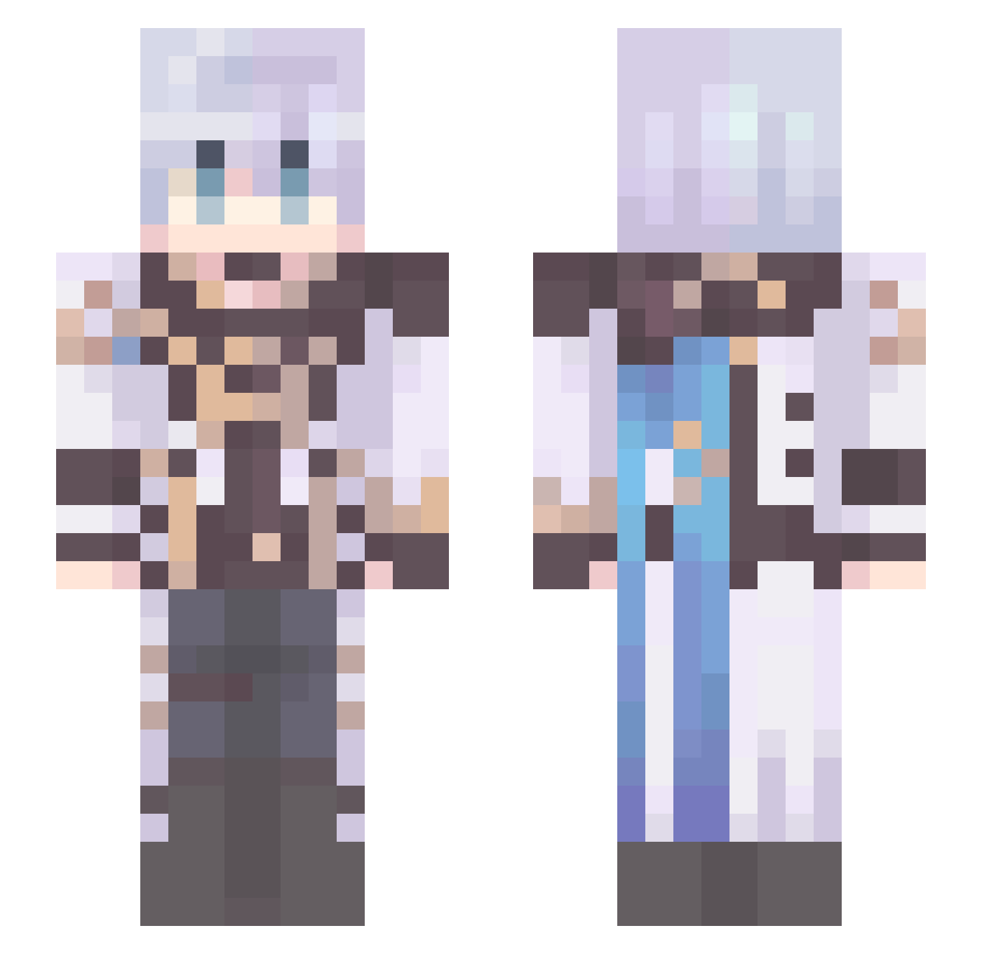 EdtsonUwU Minecraft skin, front and back view