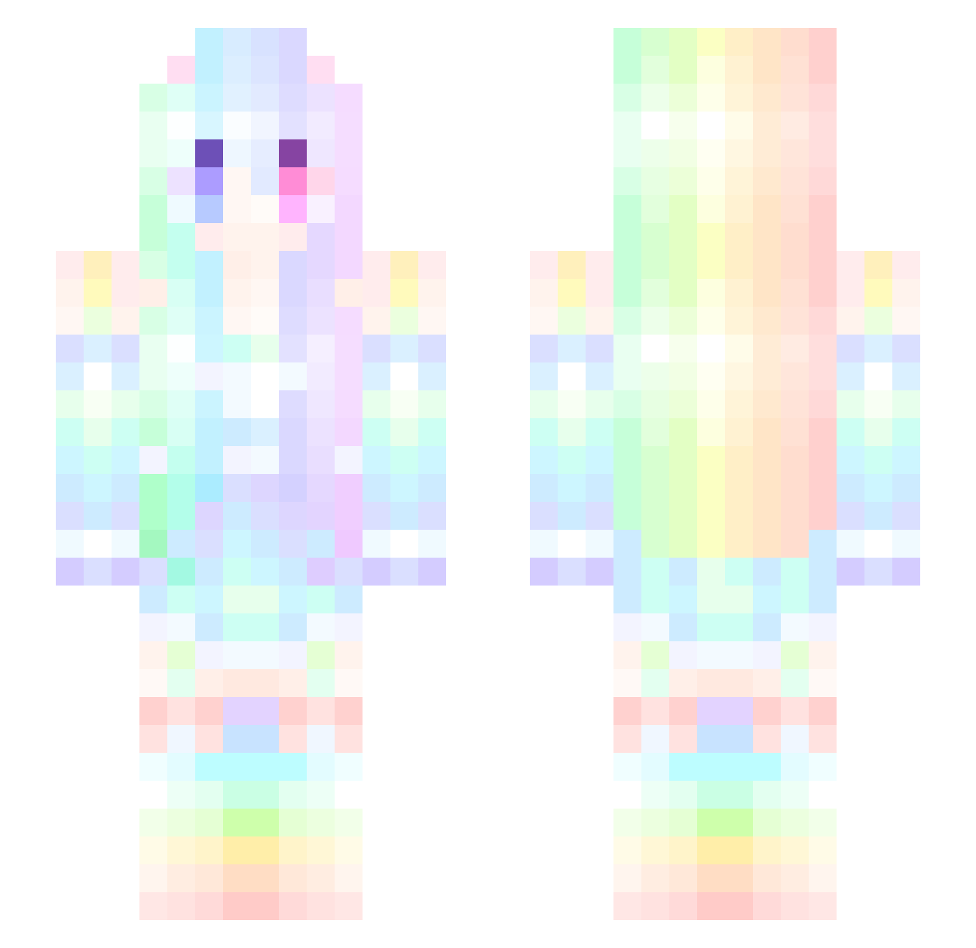 alex231216 Minecraft skin, front and back view