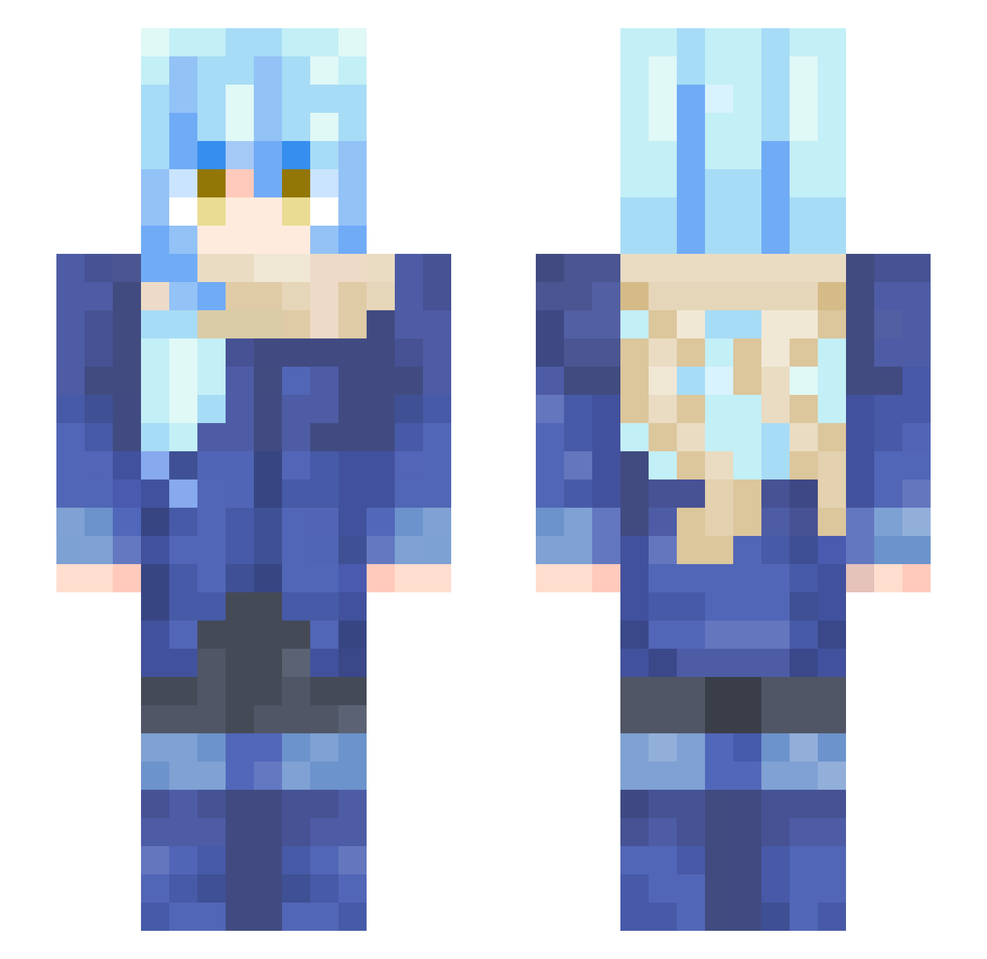 bai__zi Minecraft skin, front and back view