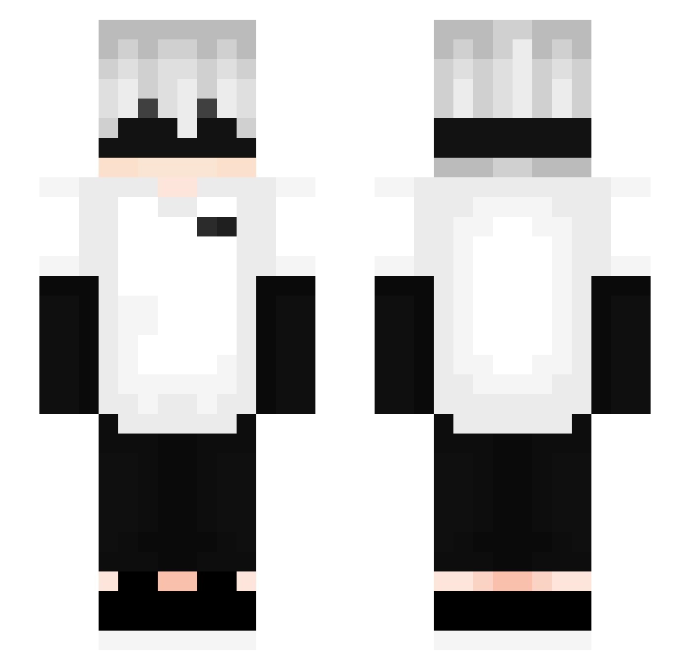 0Ventex Minecraft skin, front and back view
