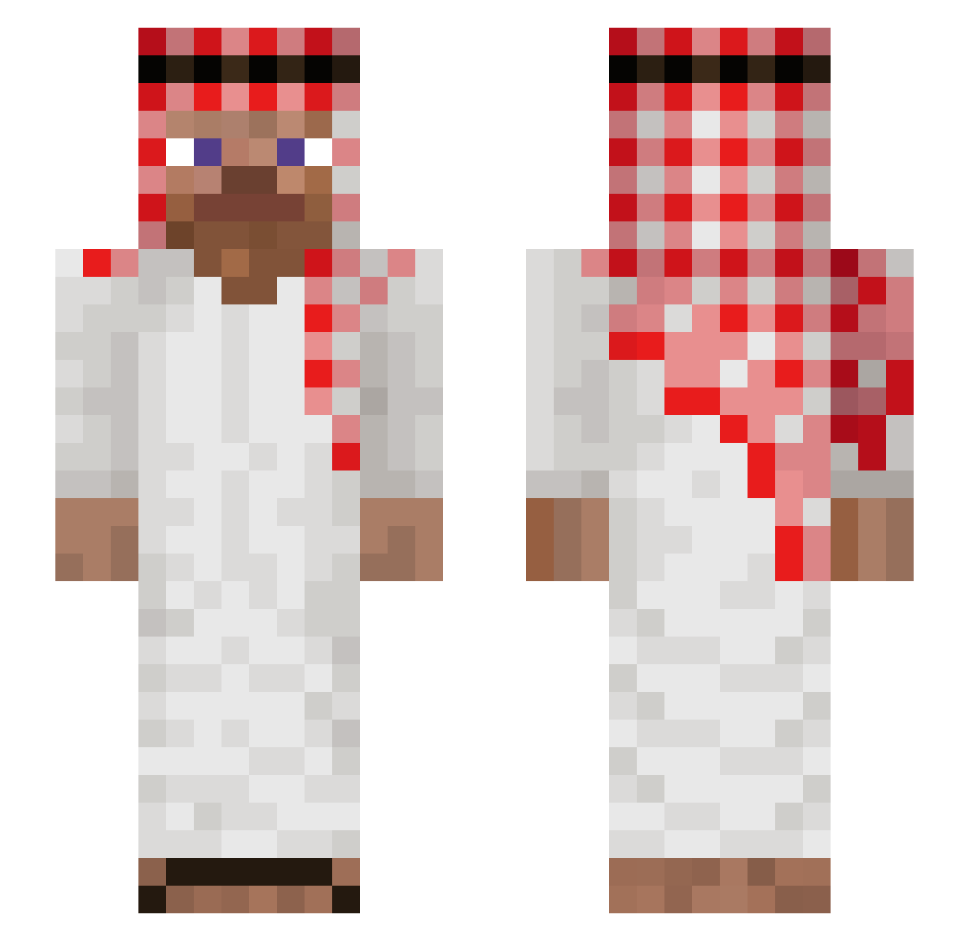 Baahaa Minecraft skin, front and back view