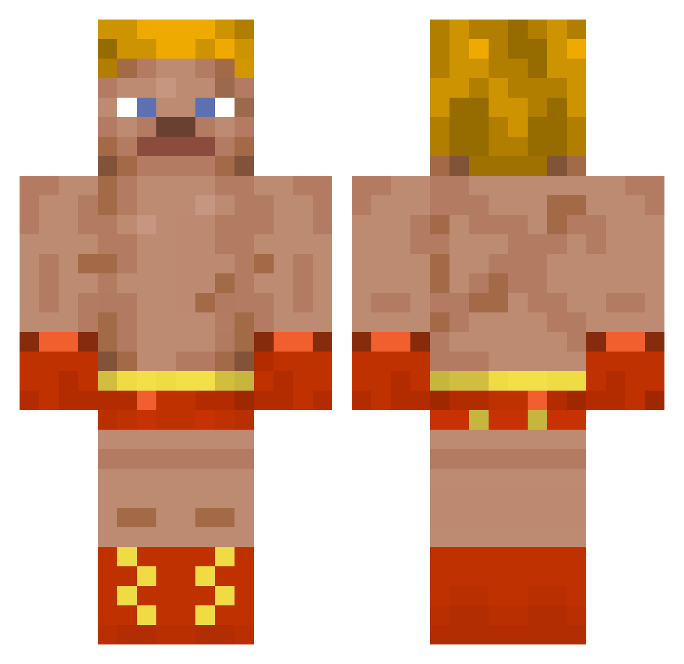 zod4r Minecraft skin, front and back view