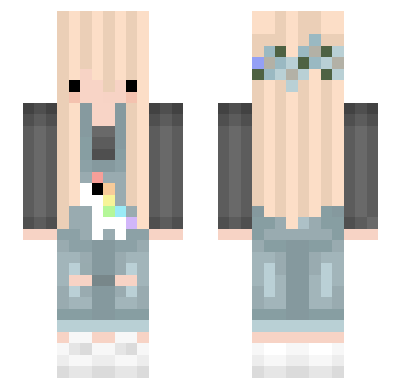 Inezolka Minecraft skin, front and back view