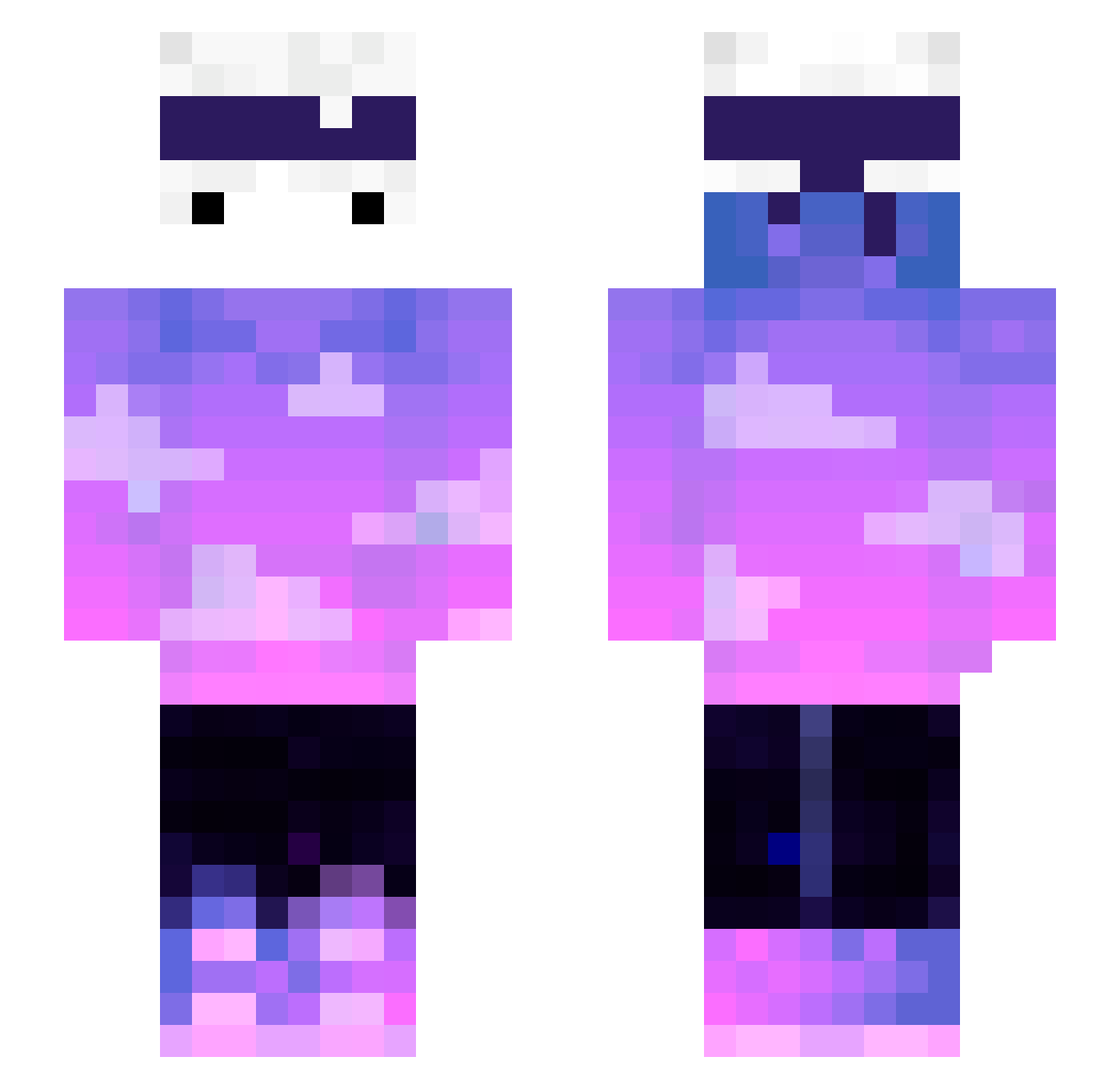 ImWaKIngUP Minecraft skin, front and back view