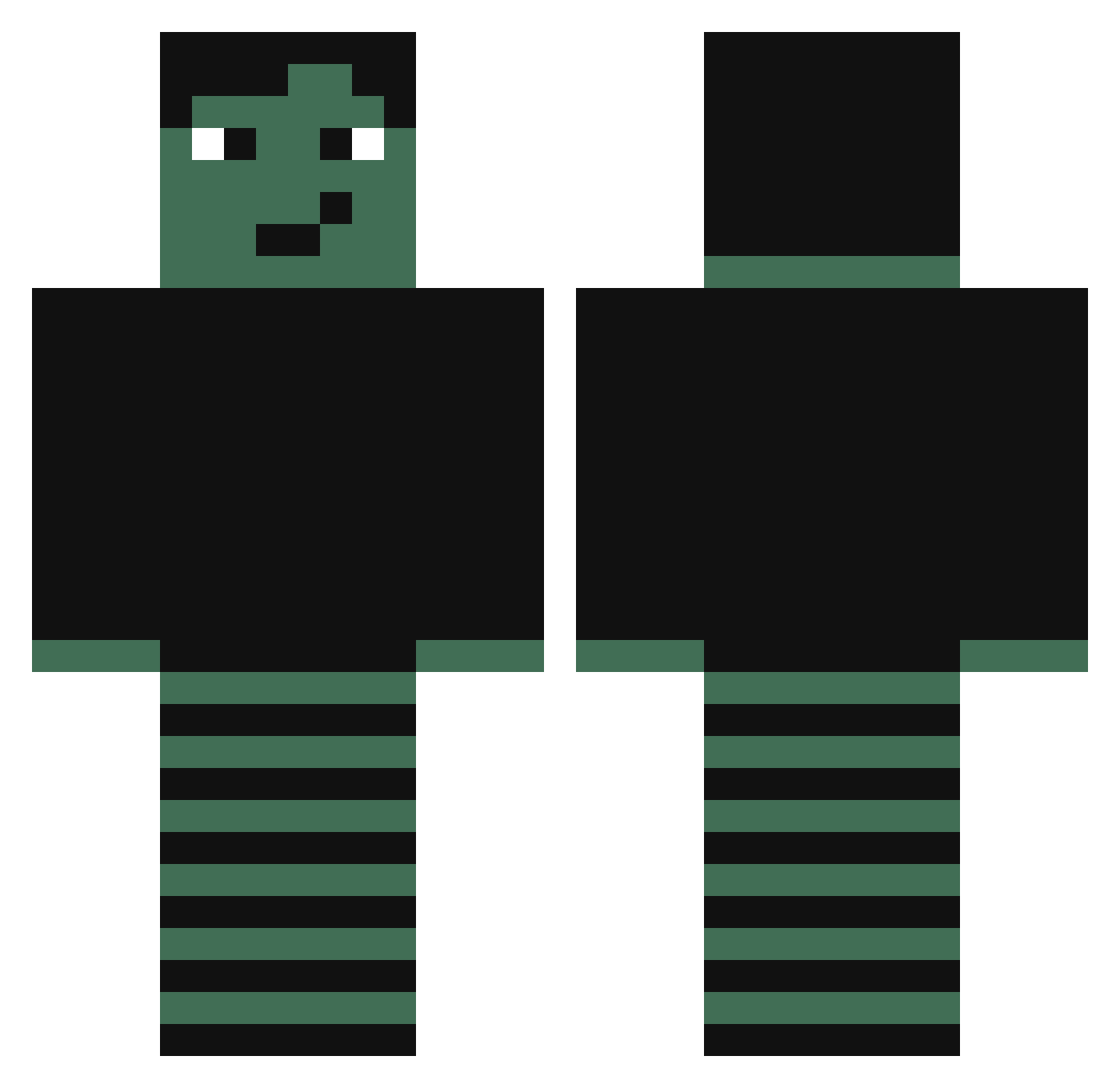 rtho Minecraft skin, front and back view