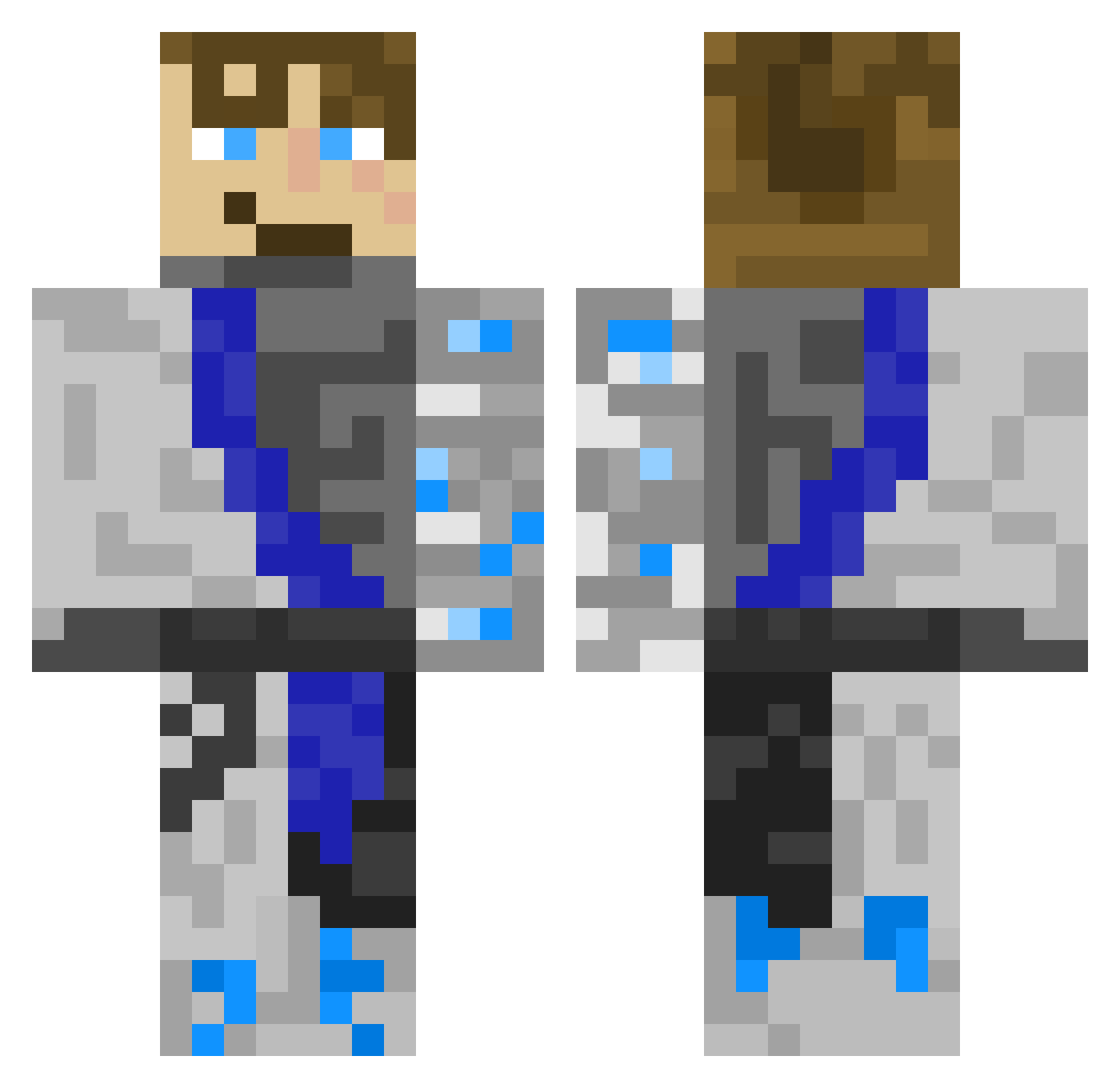 Haldorhamn Minecraft skin, front and back view