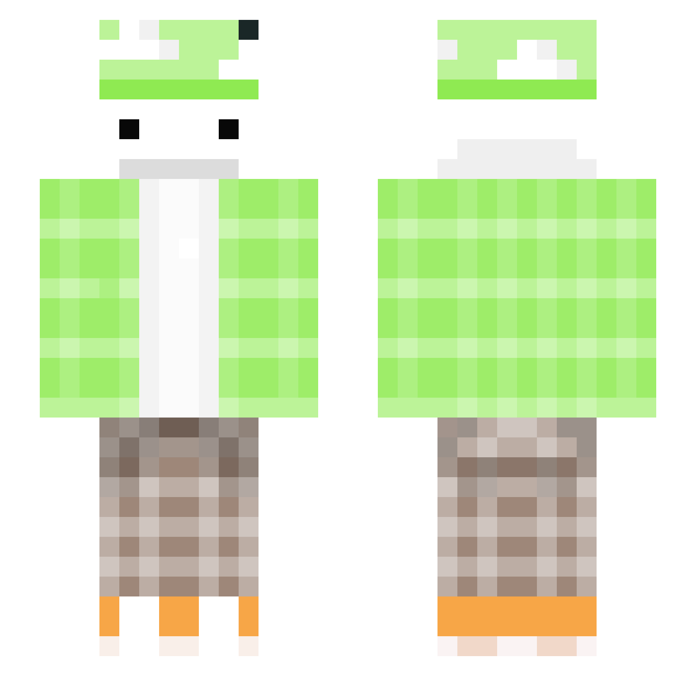 ItsNefex Minecraft skin, front and back view