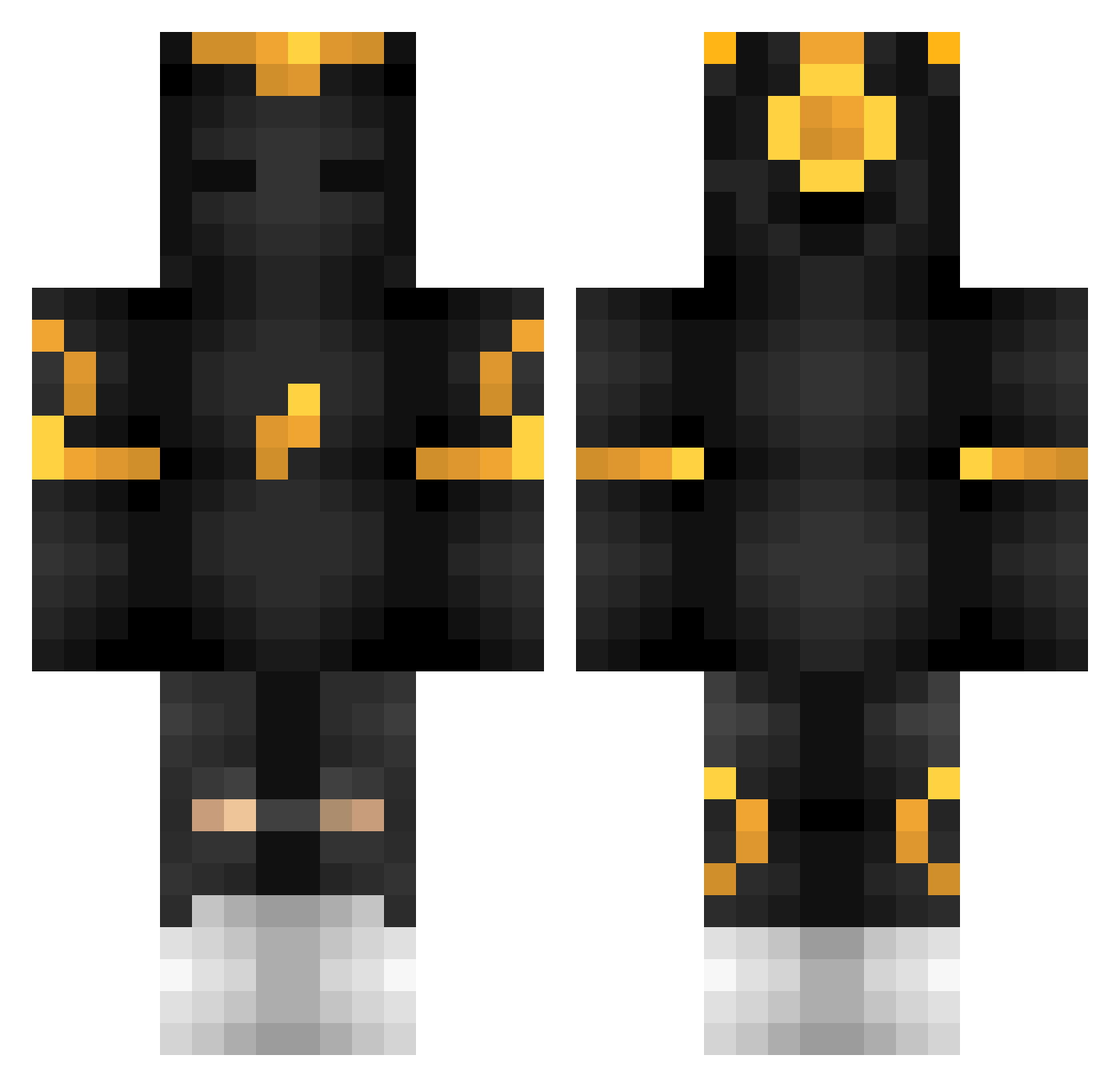 xDqrwinz_ Minecraft skin, front and back view
