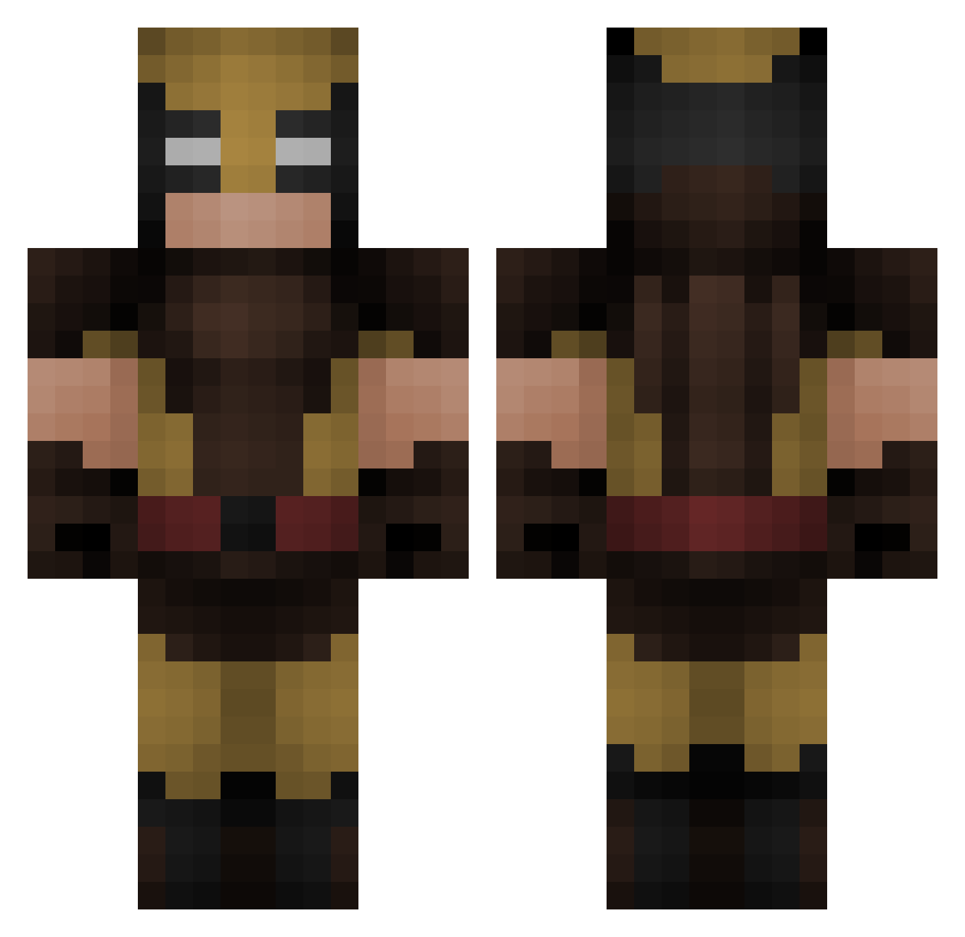 iluvlatinatoes Minecraft skin, front and back view