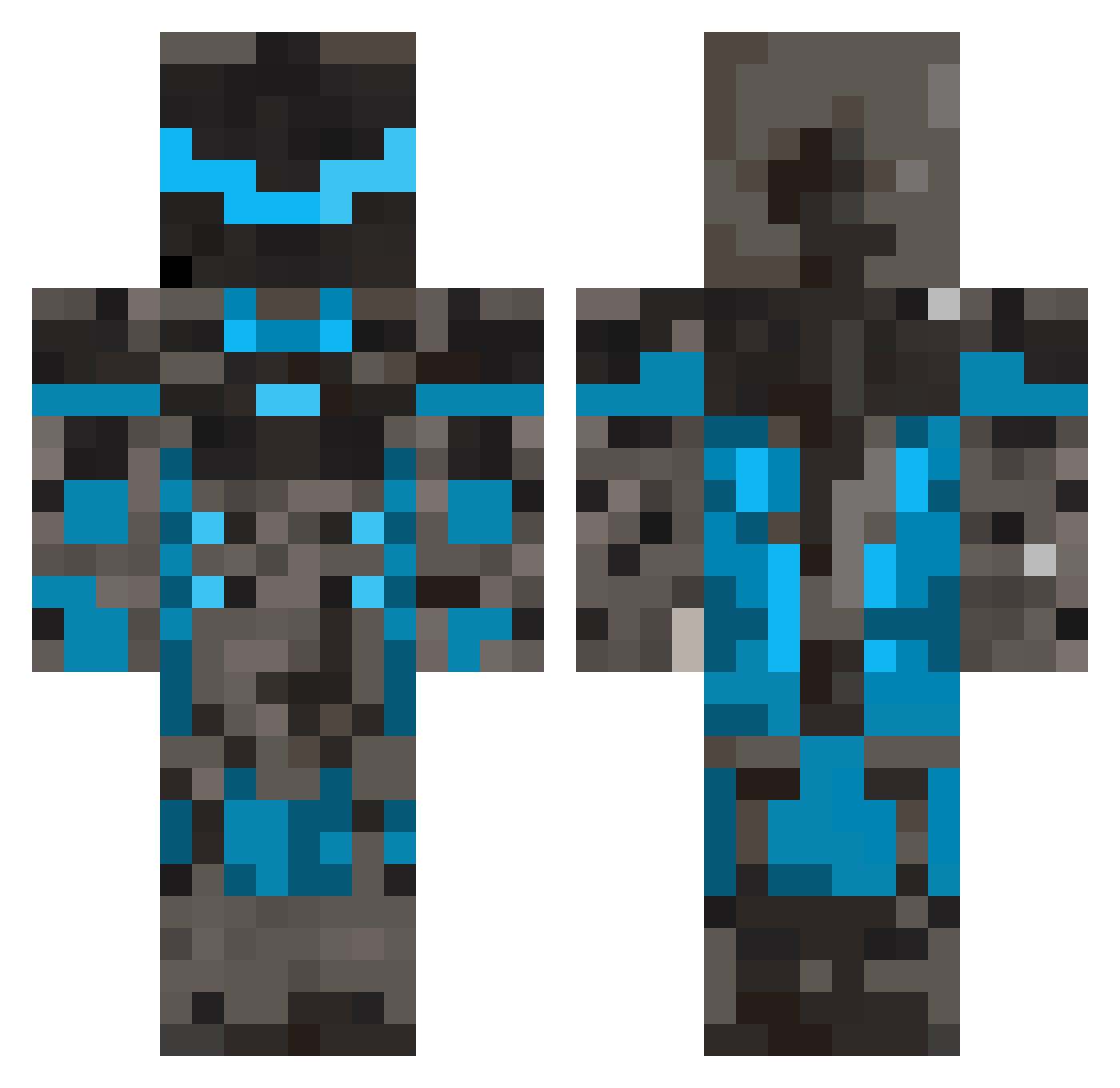 LilChocolate Minecraft skin, front and back view