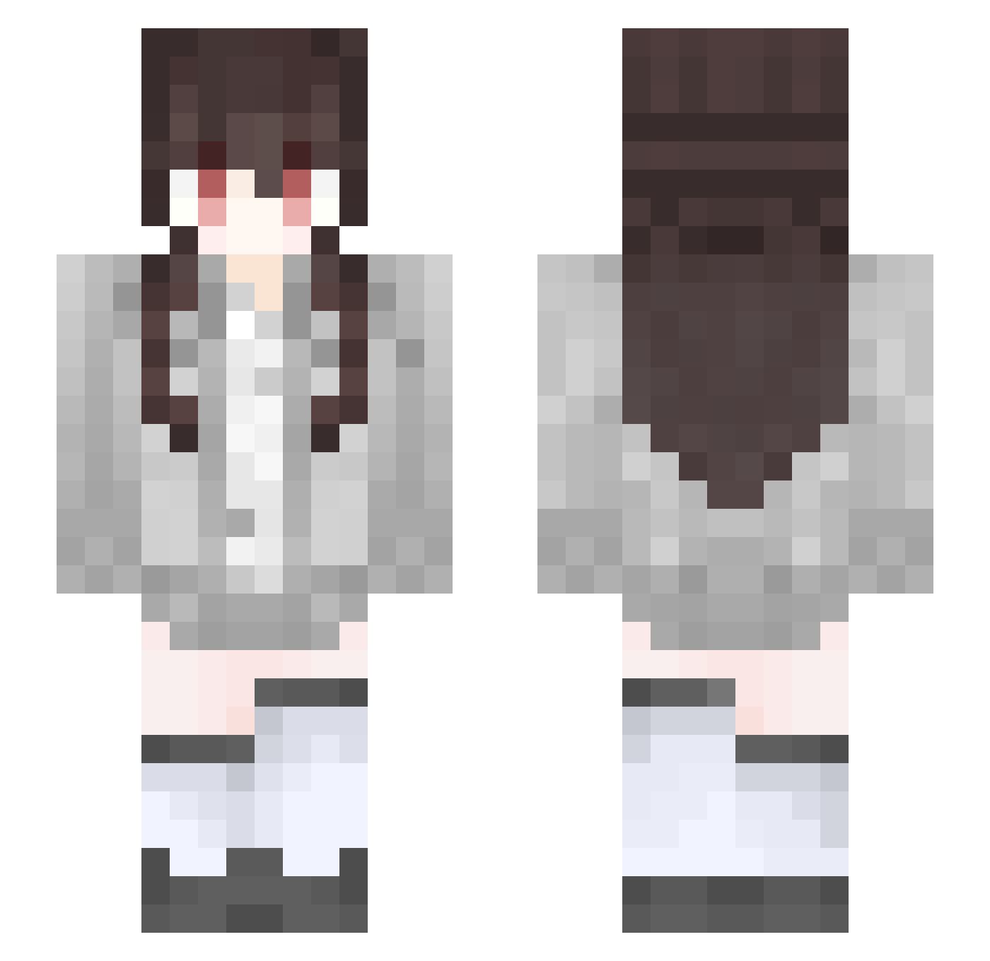 YuTingMC Minecraft skin, front and back view
