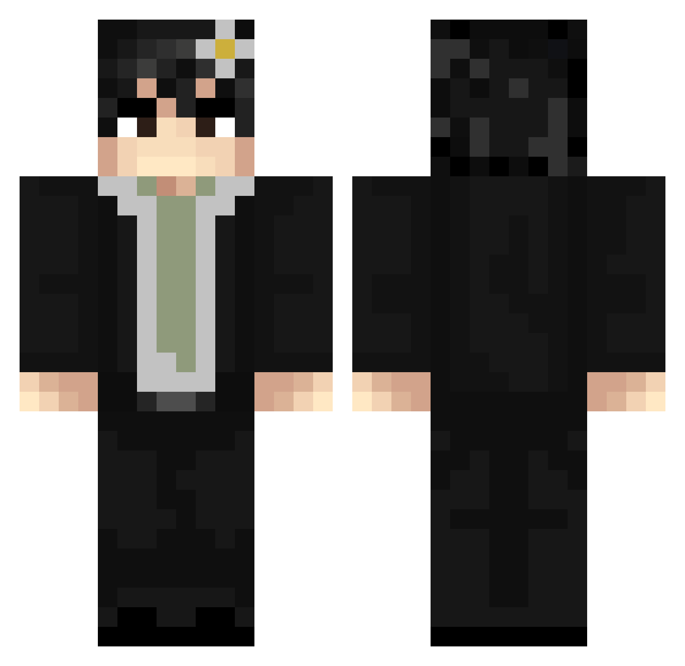Bertugg Minecraft skin, front and back view