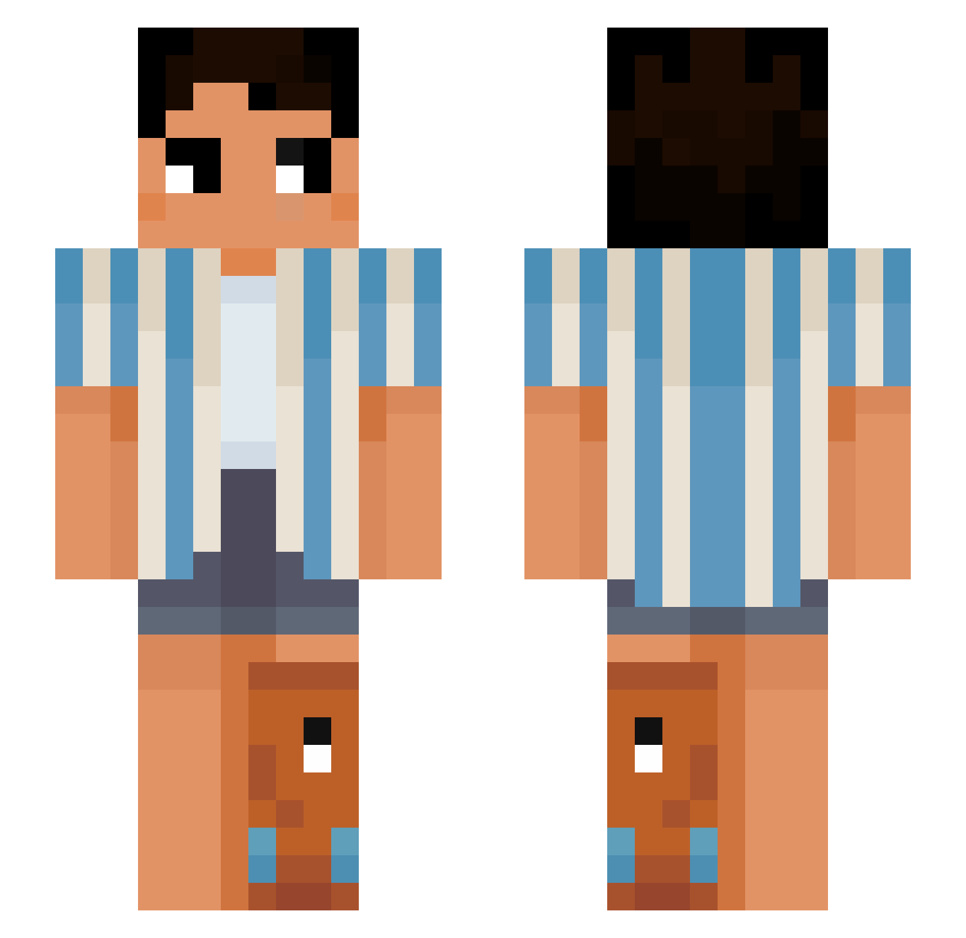 _Gud Minecraft skin, front and back view
