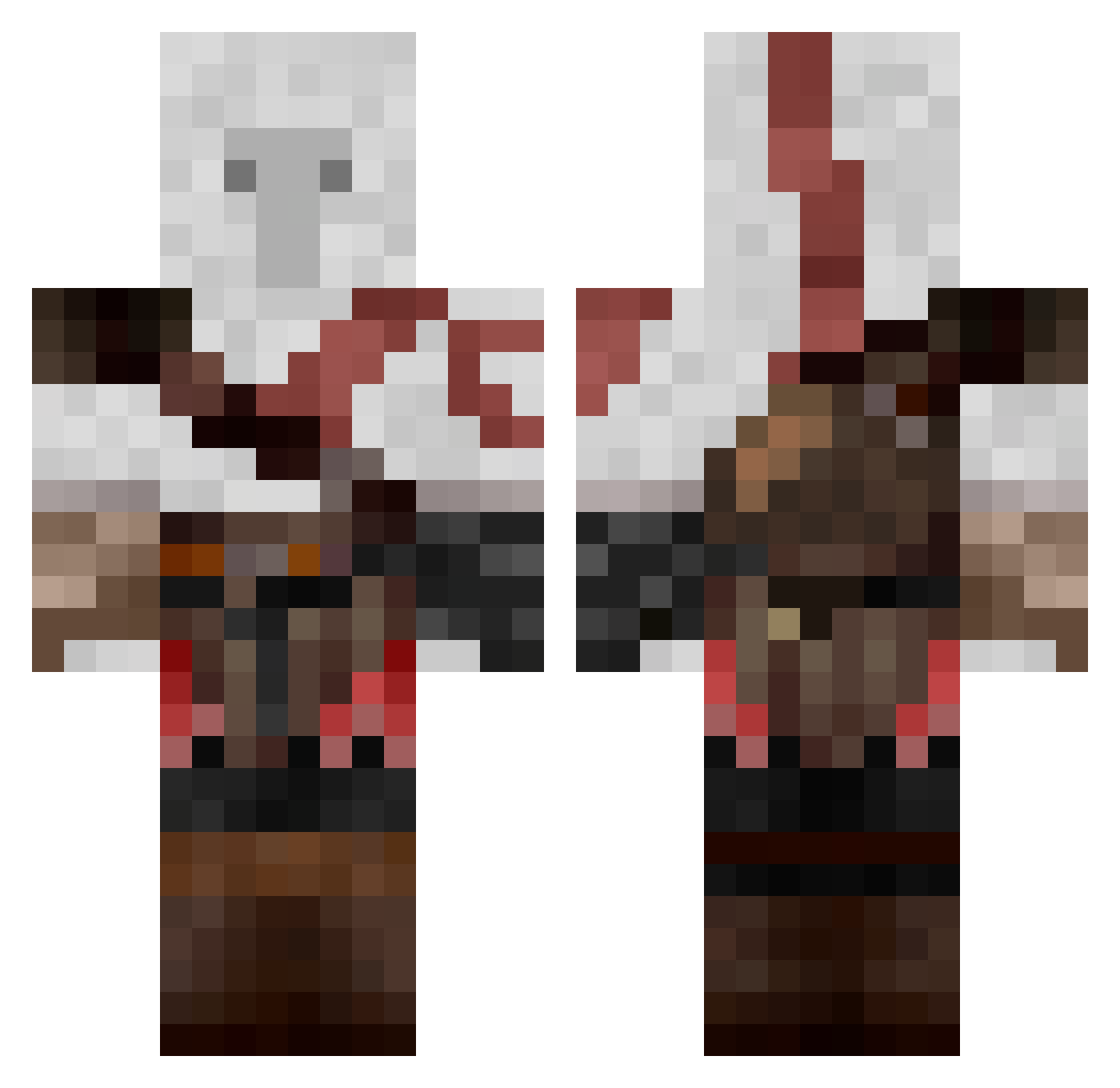 7VDavid Minecraft skin, front and back view