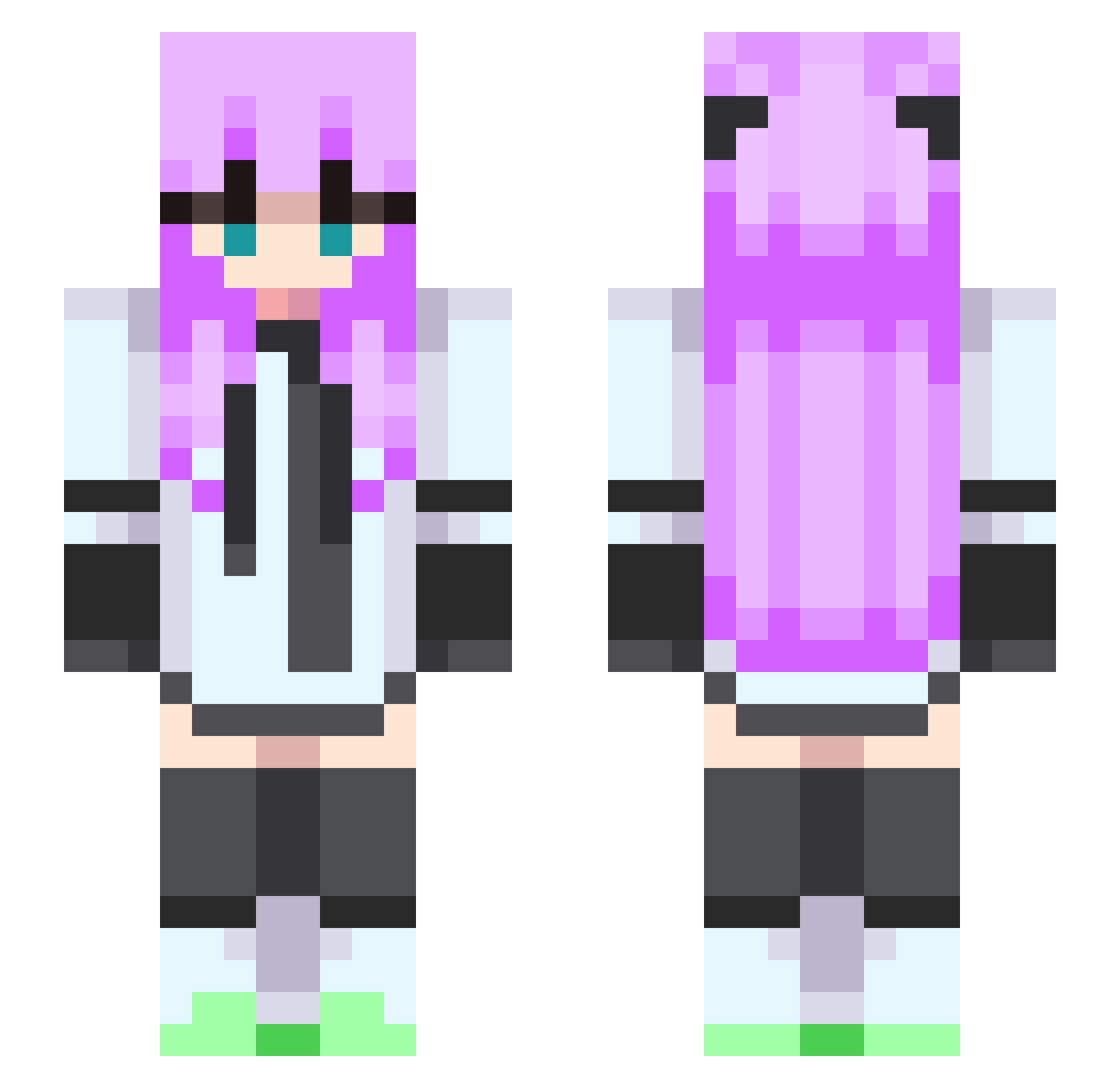 413lp Minecraft skin, front and back view