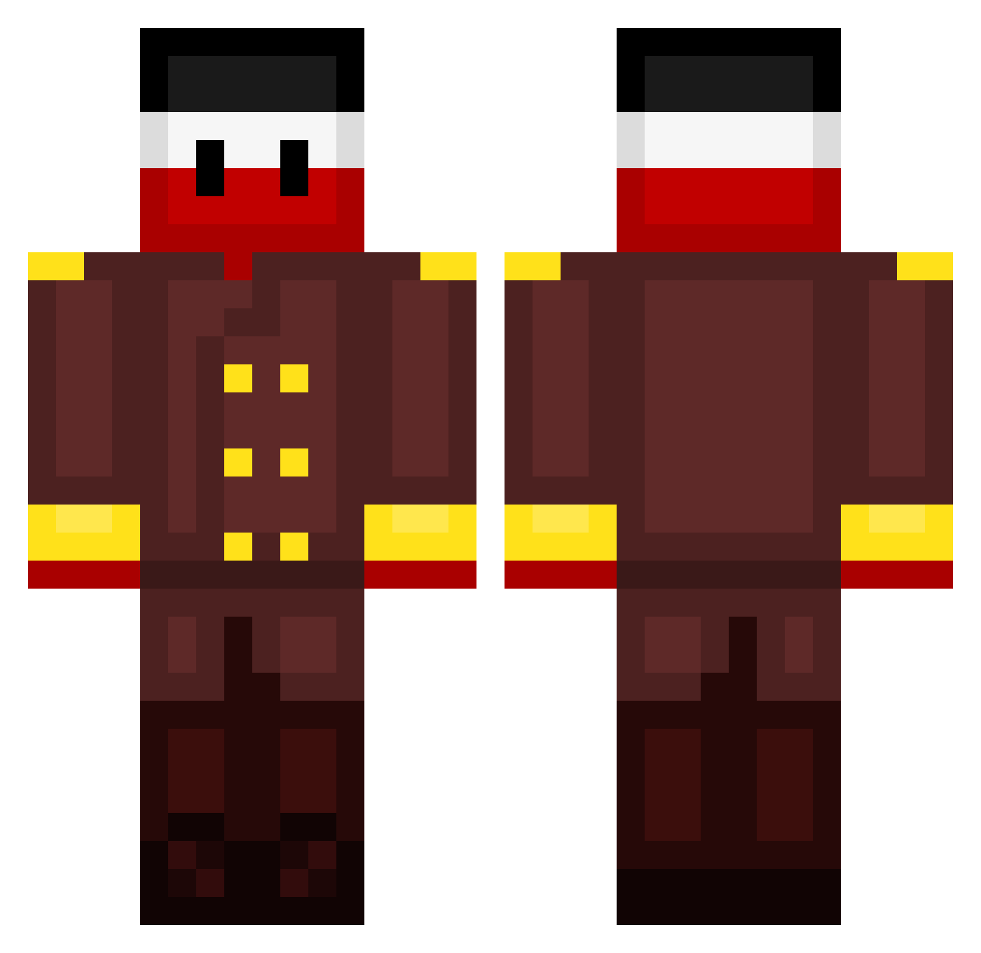 Kuilengraver457 Minecraft skin, front and back view