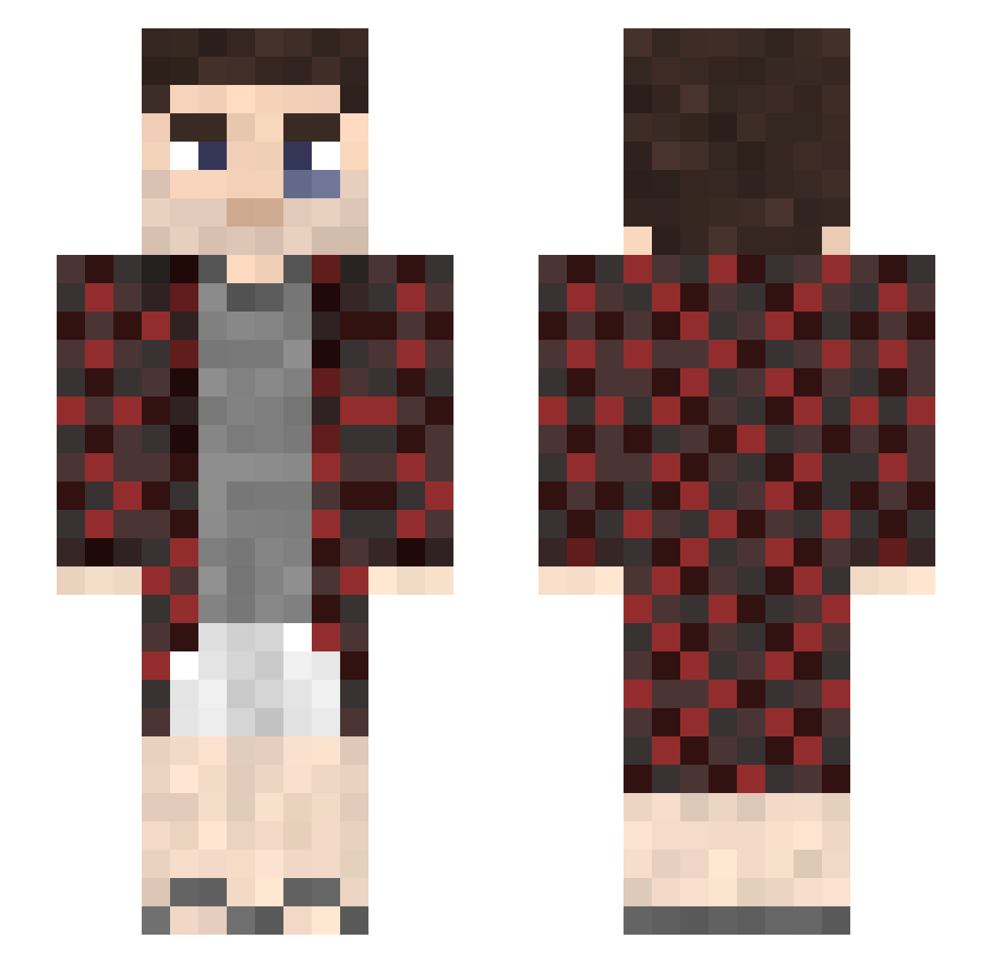 _HALL Minecraft skin, front and back view
