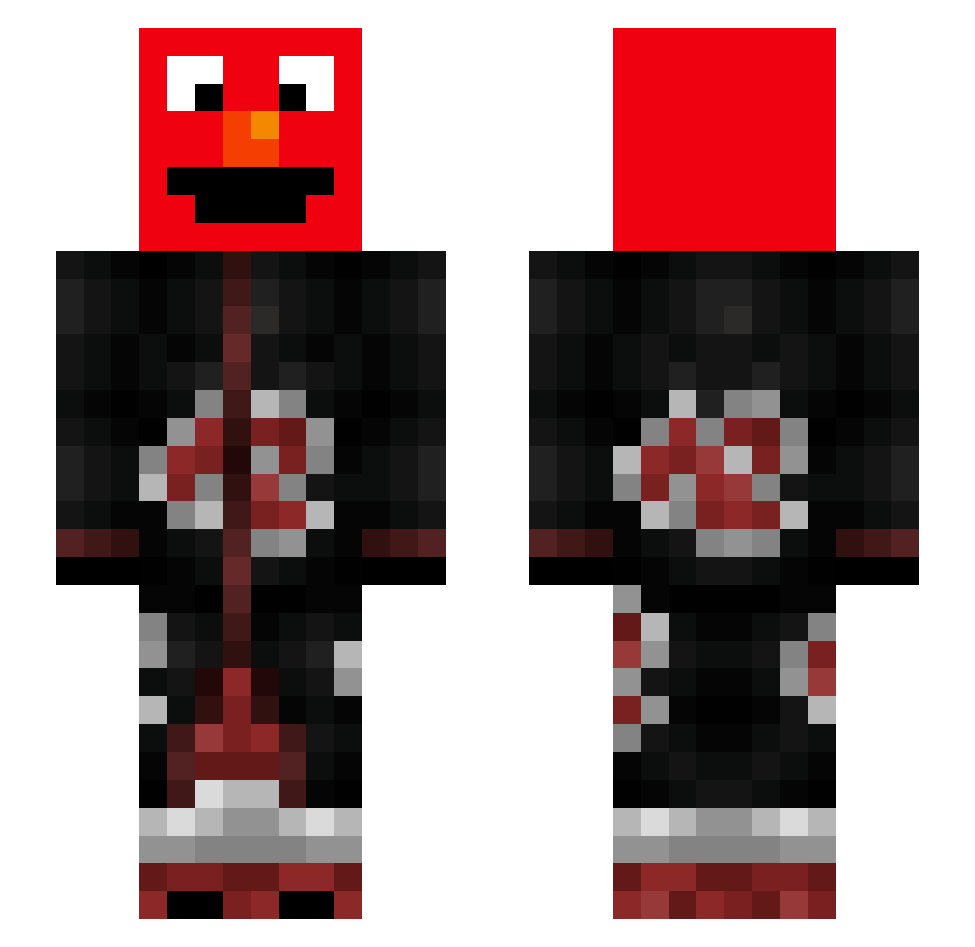 Zingy51 Minecraft skin, front and back view