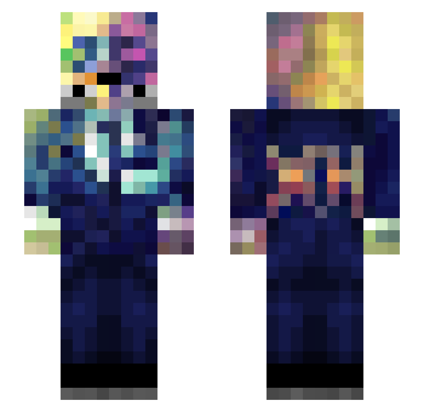 surakuu Minecraft skin, front and back view
