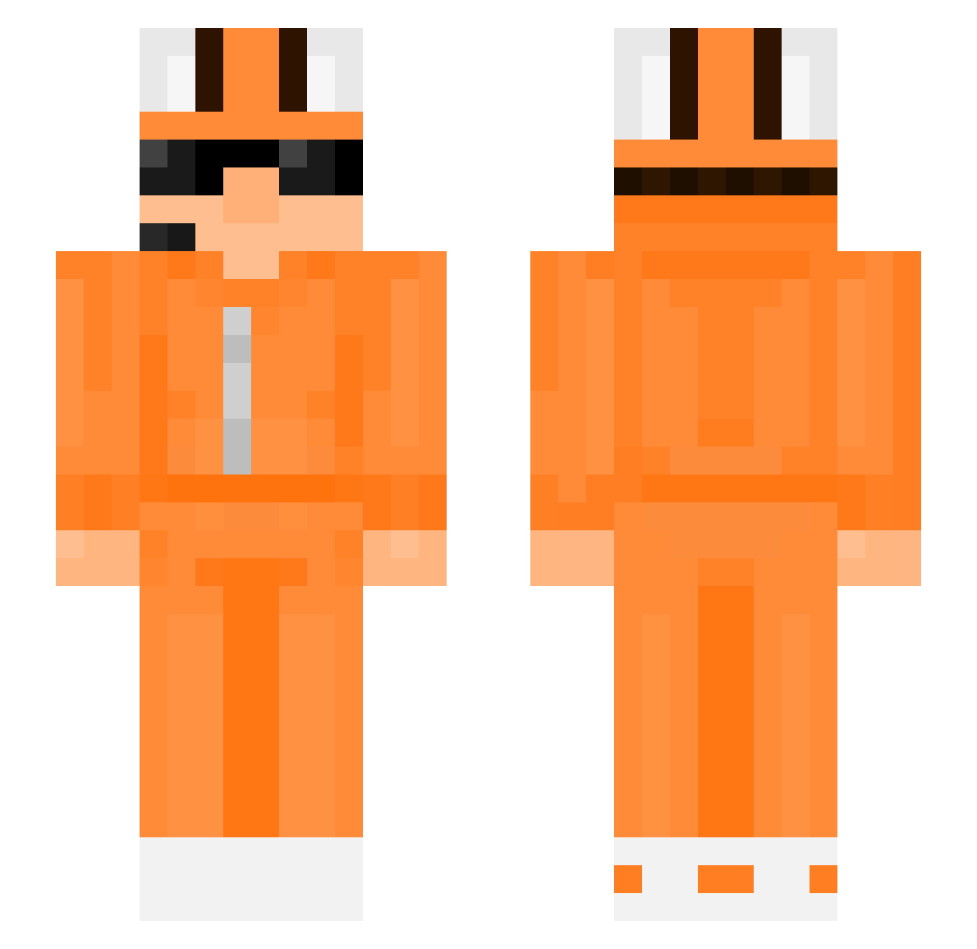 BoyItVector Minecraft skin, front and back view