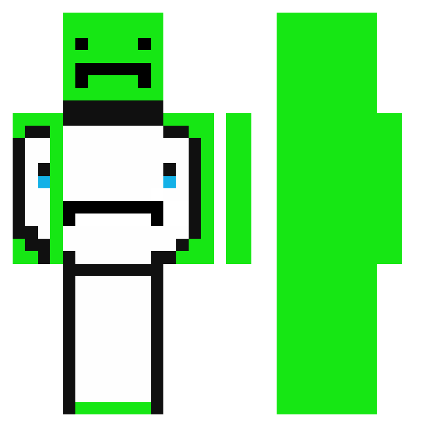 zhuoxinsikadi123 Minecraft skin, front and back view