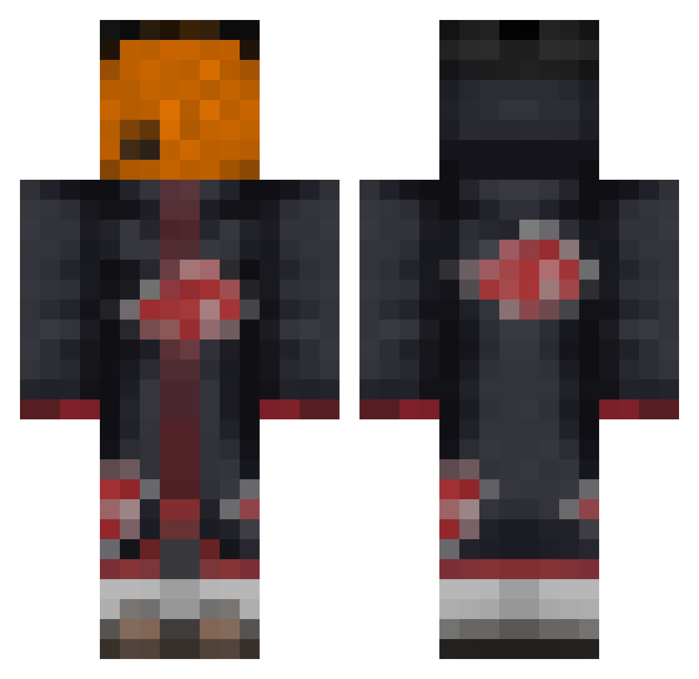 C0SE Minecraft skin, front and back view
