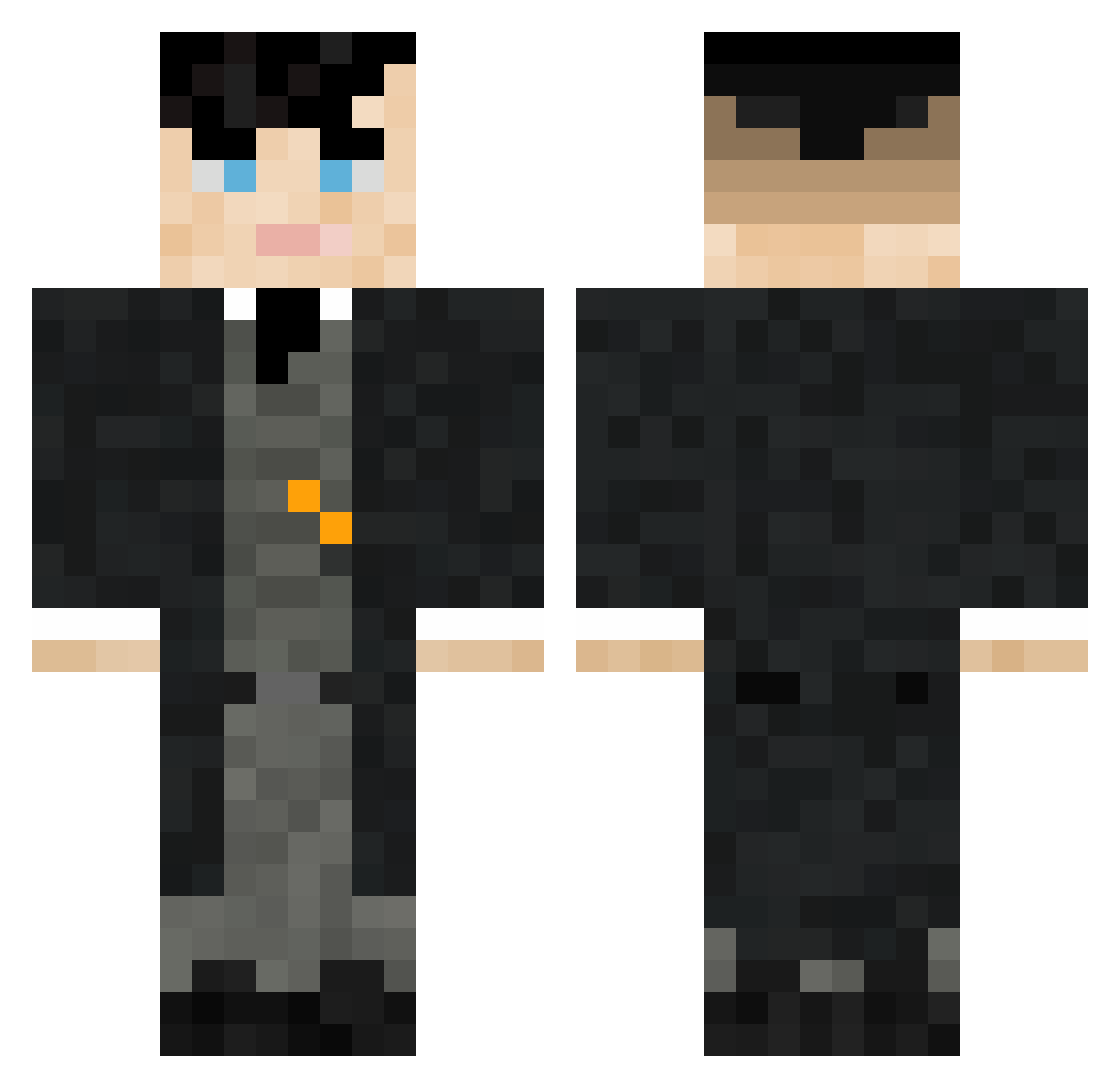 RobloxianPaul445 Minecraft skin, front and back view